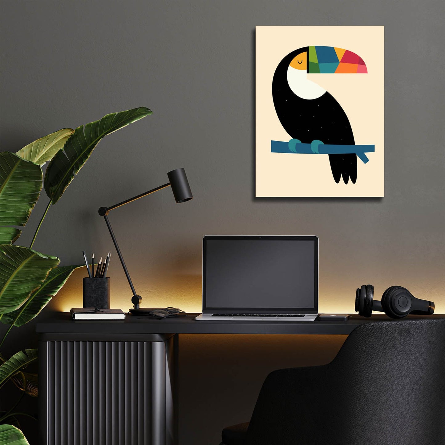 Epic Art 'Rainbow Toucan' by Andy Westface, Acrylic Glass Wall Art,12x16