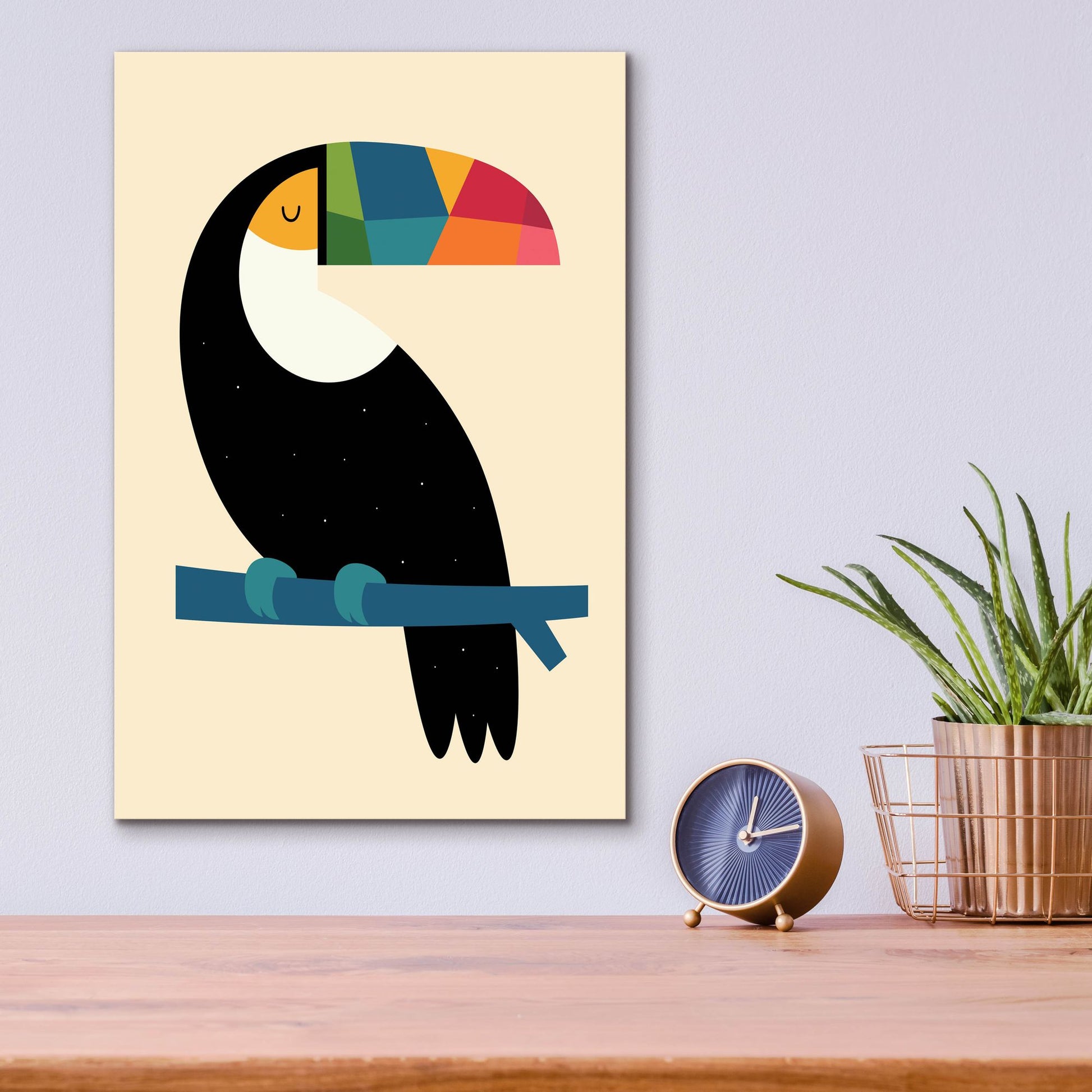 Epic Art 'Rainbow Toucan' by Andy Westface, Acrylic Glass Wall Art,12x16