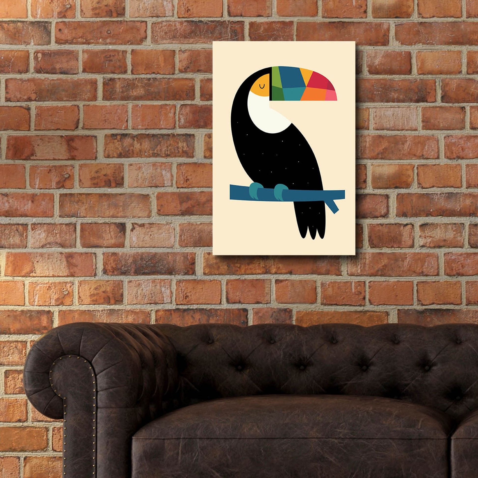 Epic Art 'Rainbow Toucan' by Andy Westface, Acrylic Glass Wall Art,16x24