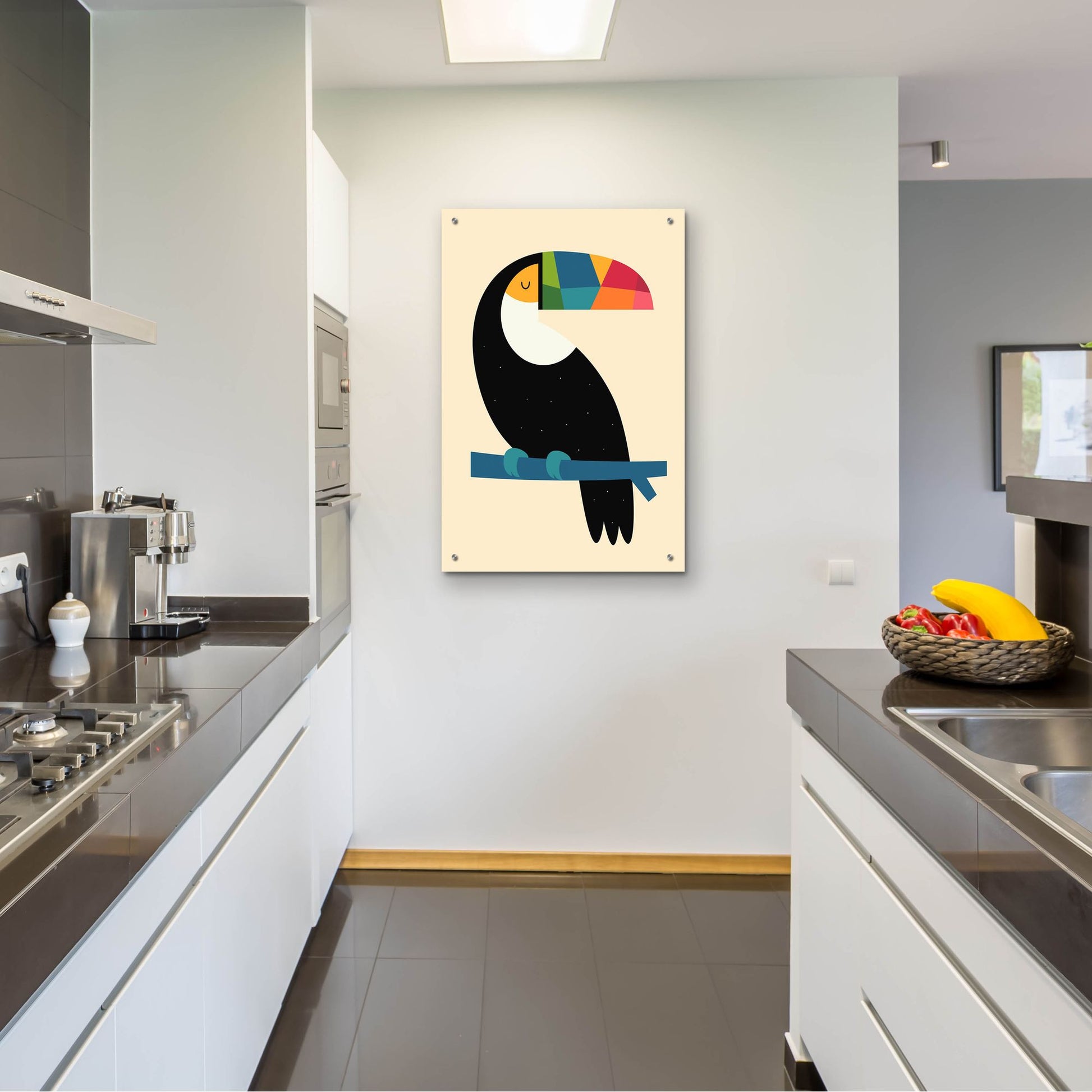 Epic Art 'Rainbow Toucan' by Andy Westface, Acrylic Glass Wall Art,24x36