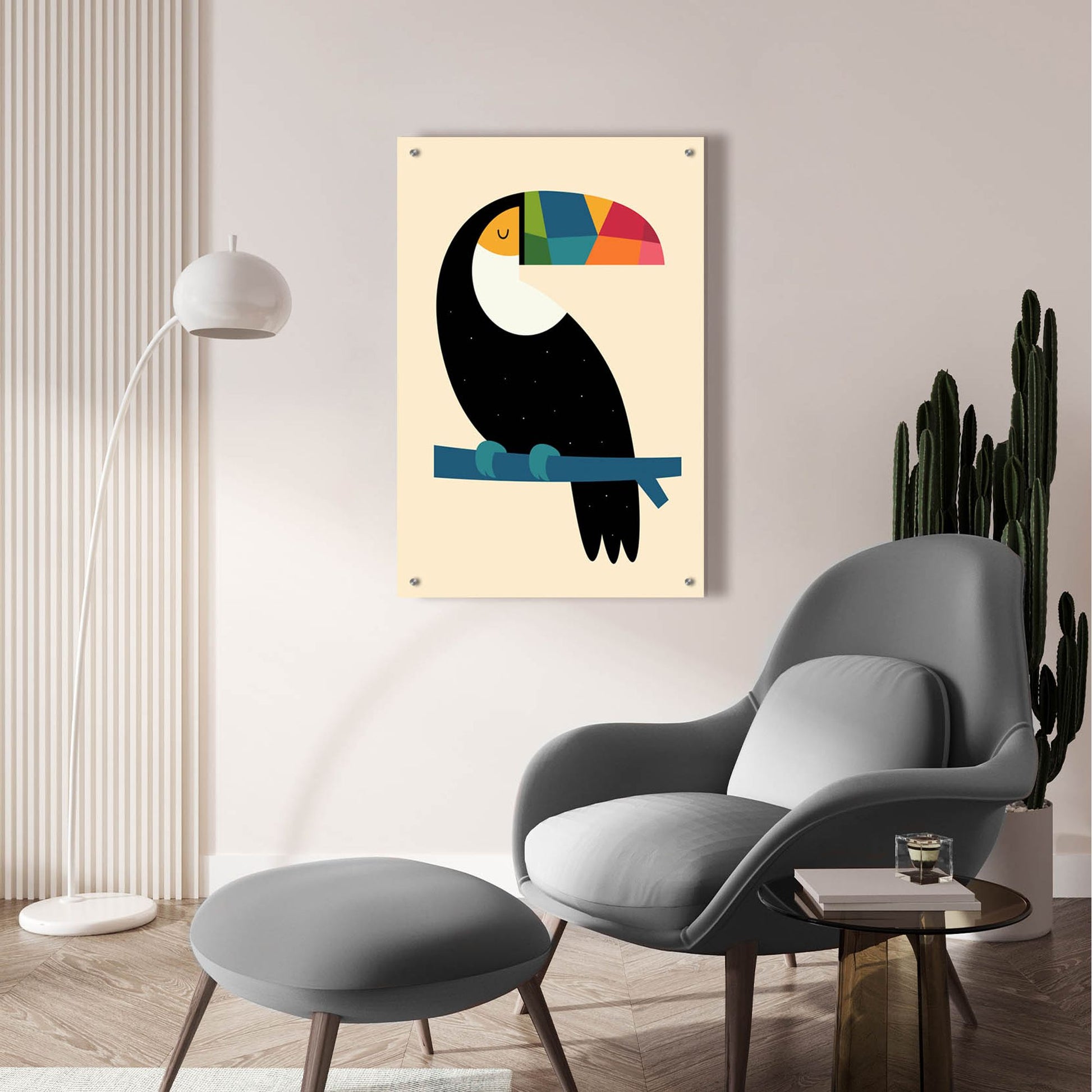 Epic Art 'Rainbow Toucan' by Andy Westface, Acrylic Glass Wall Art,24x36