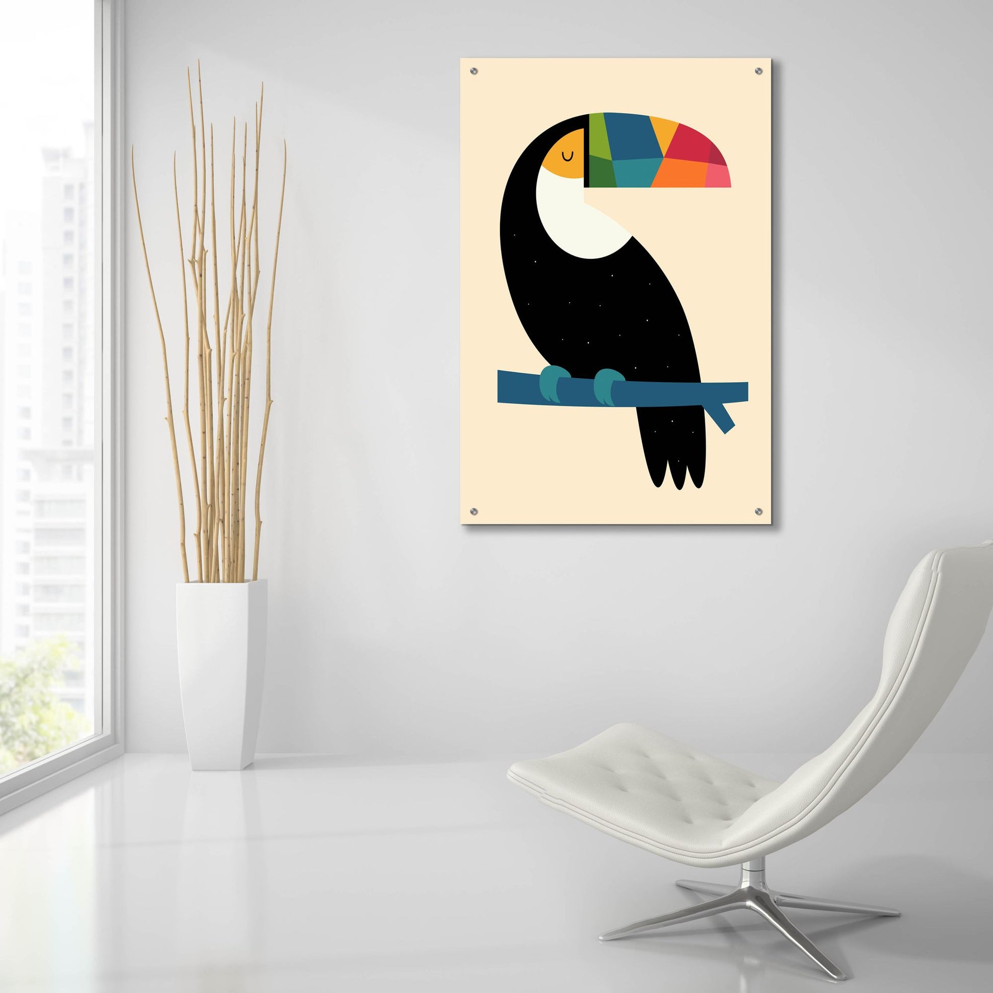 Epic Art 'Rainbow Toucan' by Andy Westface, Acrylic Glass Wall Art,24x36