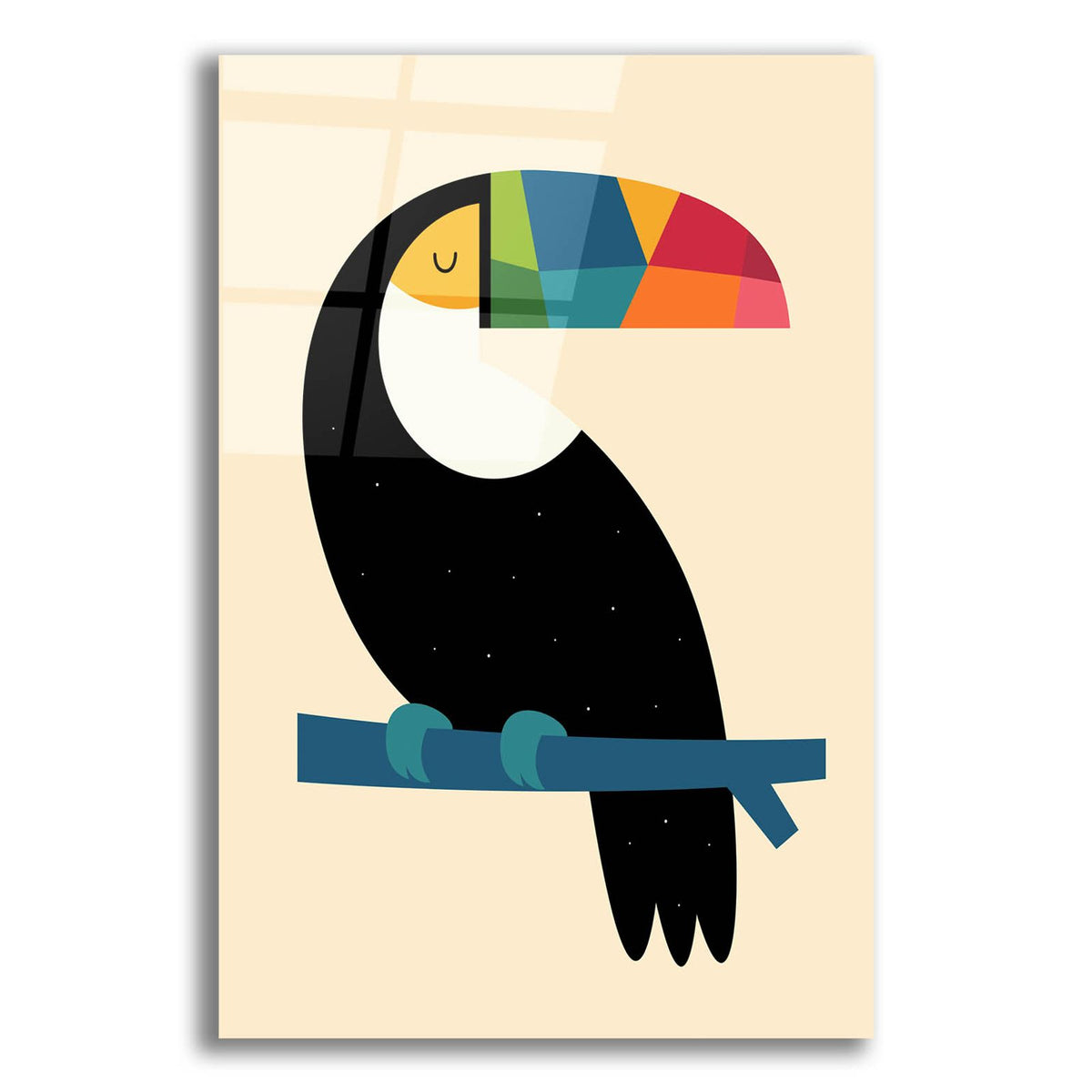 Rainbow Toucan by Andy Westface acrylic glass wall art