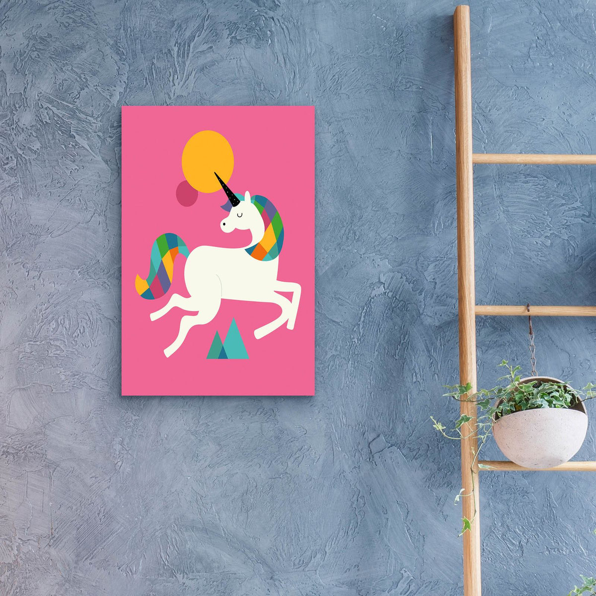 To Be A Unicorn by Andy Westface - 16x24 acrylic wall art in a room