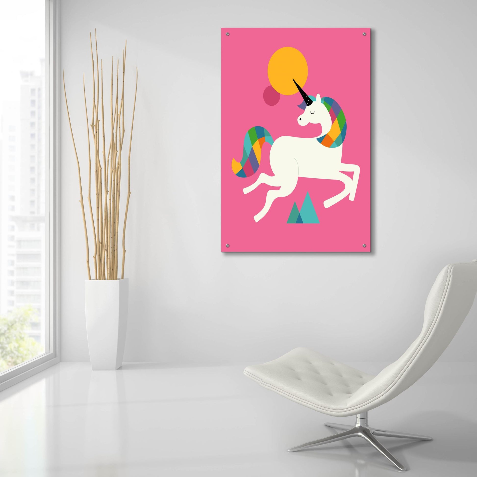 Epic Art 'To Be A Unicorn' by Andy Westface, Acrylic Glass Wall Art,24x36