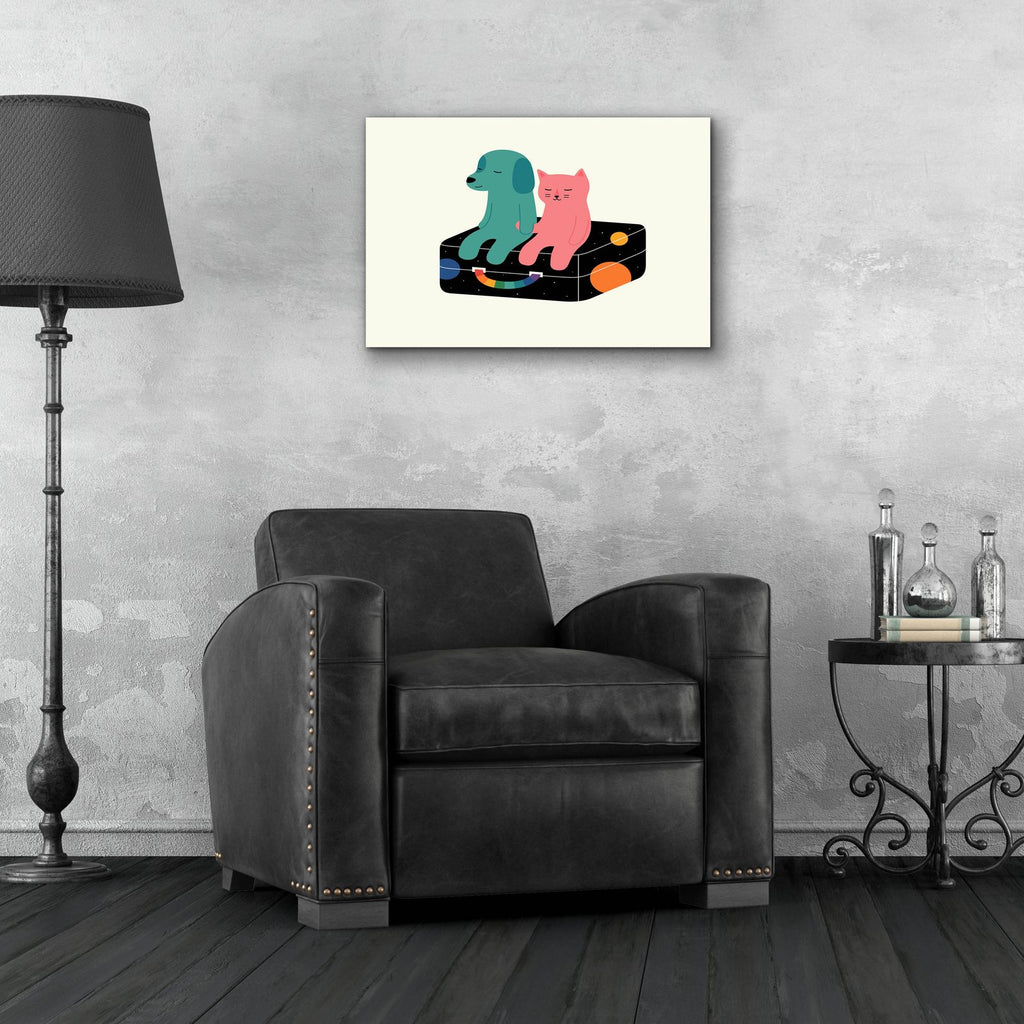 Travel More by Andy Westface - 24x16 acrylic wall art in a room