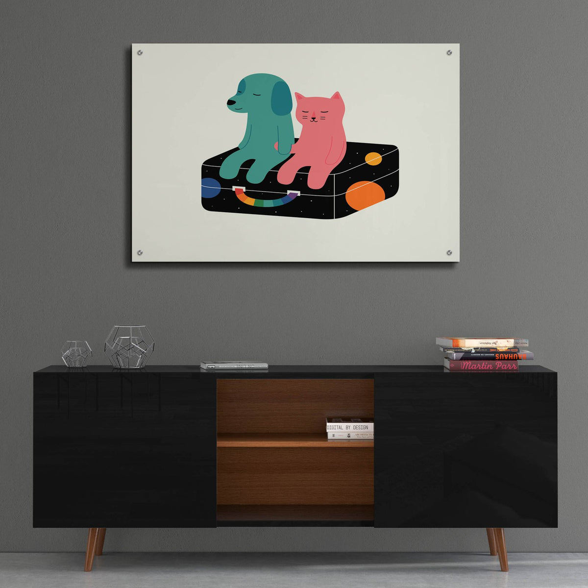 Travel More by Andy Westface - 36x24 acrylic wall art in a room