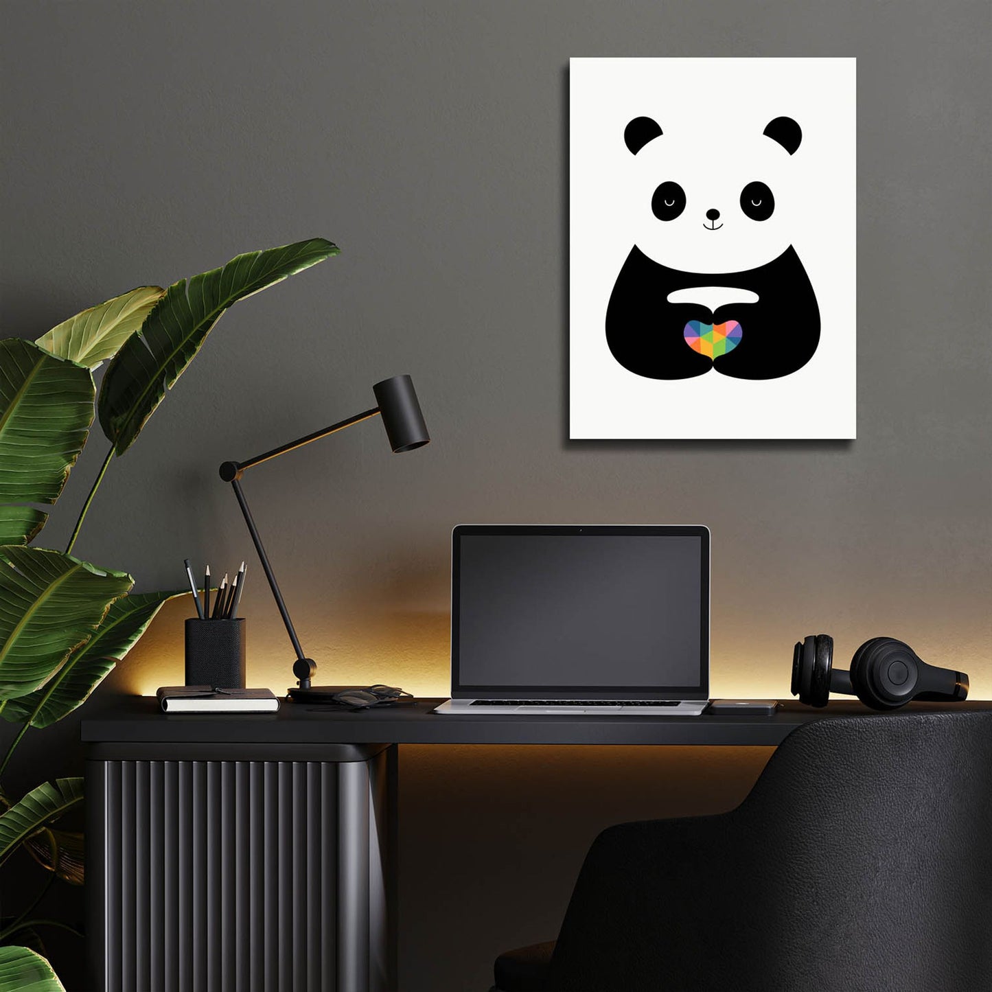 Epic Art 'Panda Love' by Andy Westface, Acrylic Glass Wall Art,12x16