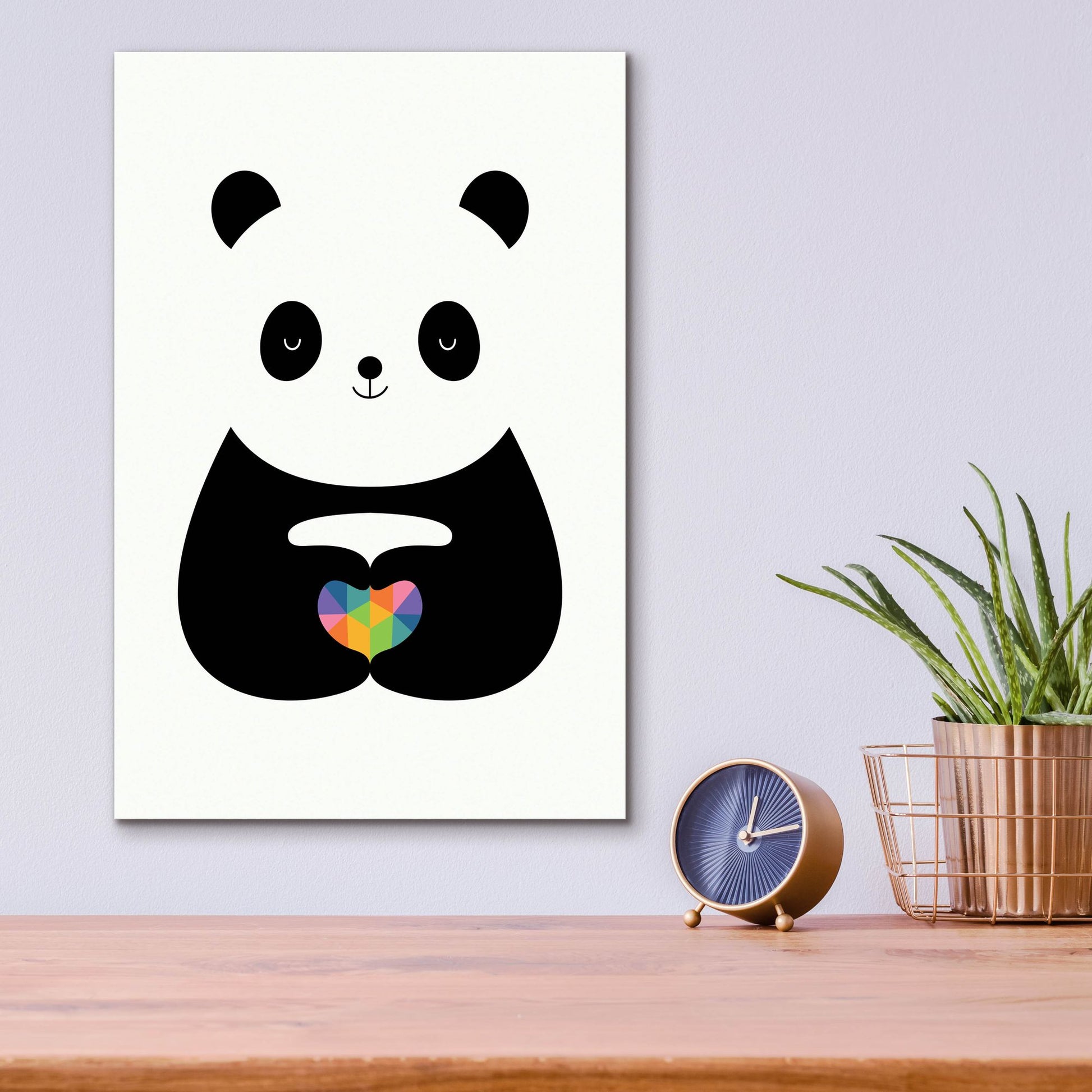 Epic Art 'Panda Love' by Andy Westface, Acrylic Glass Wall Art,12x16