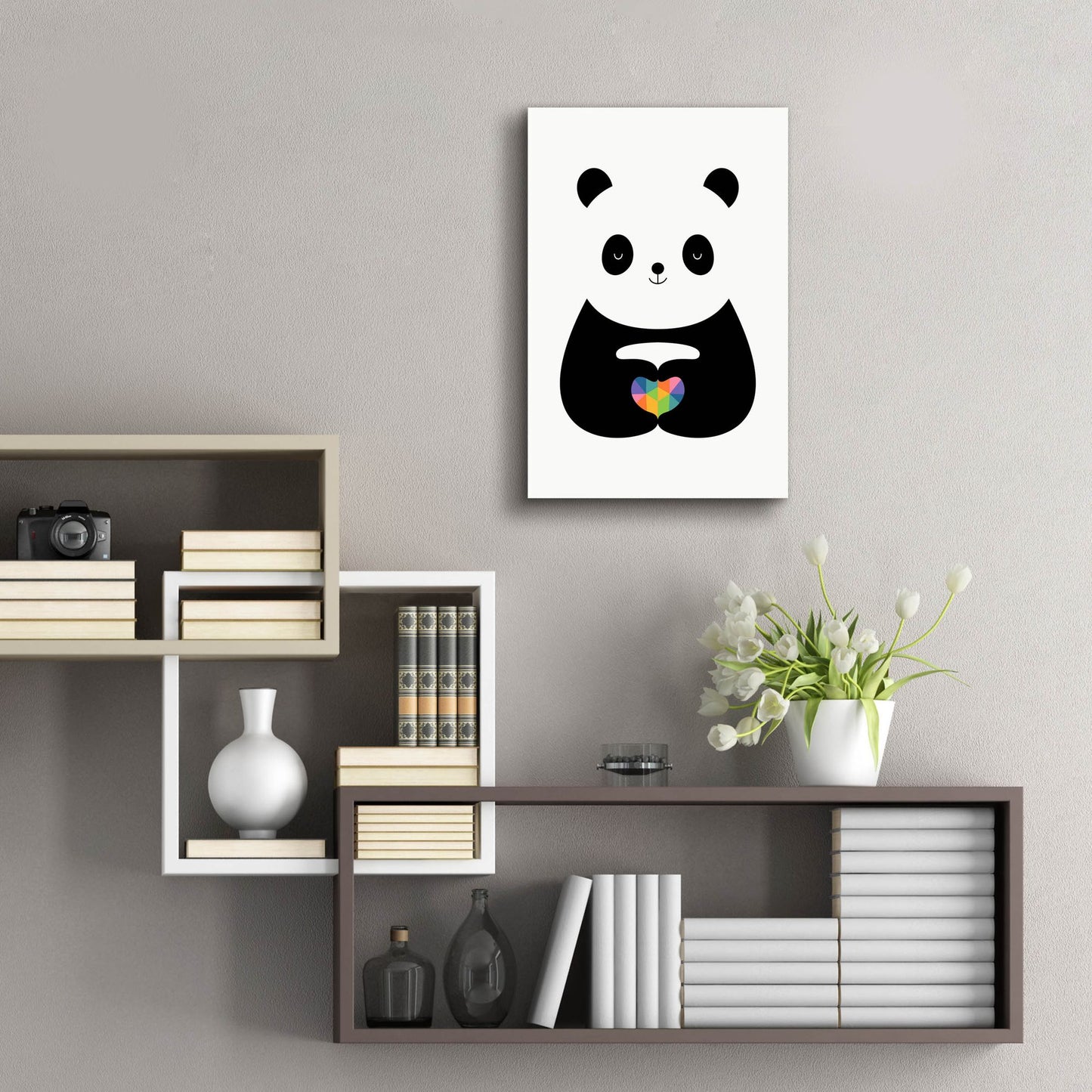 Epic Art 'Panda Love' by Andy Westface, Acrylic Glass Wall Art,16x24