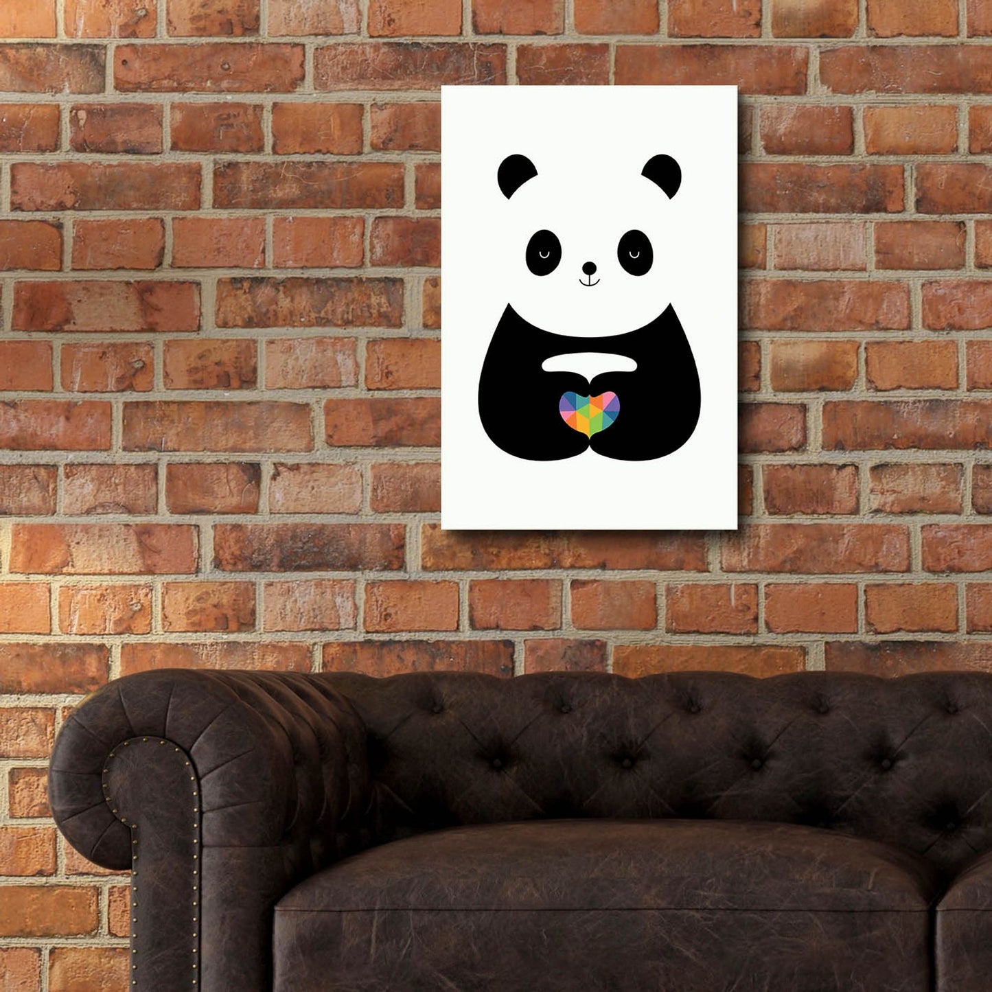 Epic Art 'Panda Love' by Andy Westface, Acrylic Glass Wall Art,16x24