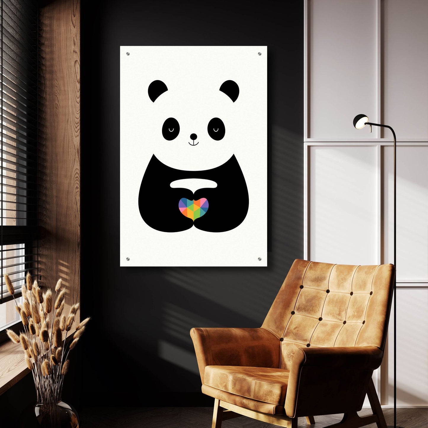 Epic Art 'Panda Love' by Andy Westface, Acrylic Glass Wall Art,24x36