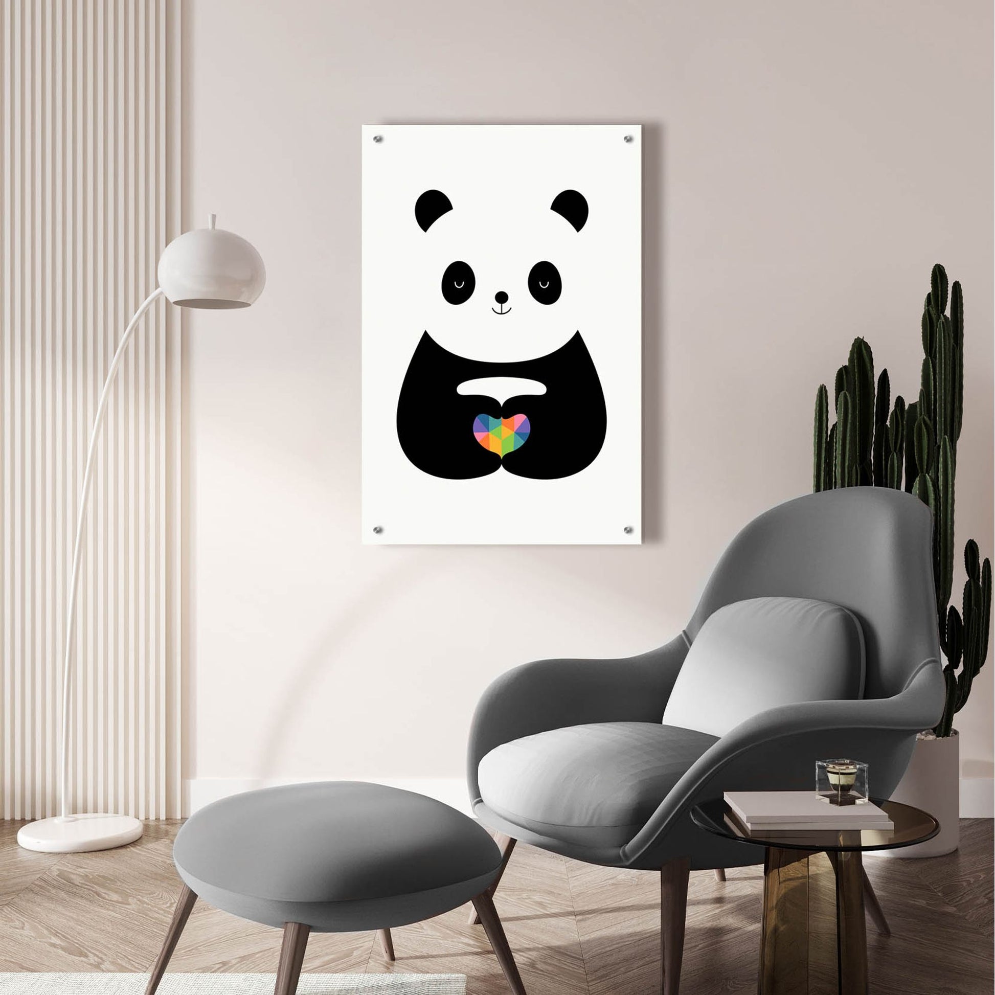 Epic Art 'Panda Love' by Andy Westface, Acrylic Glass Wall Art,24x36