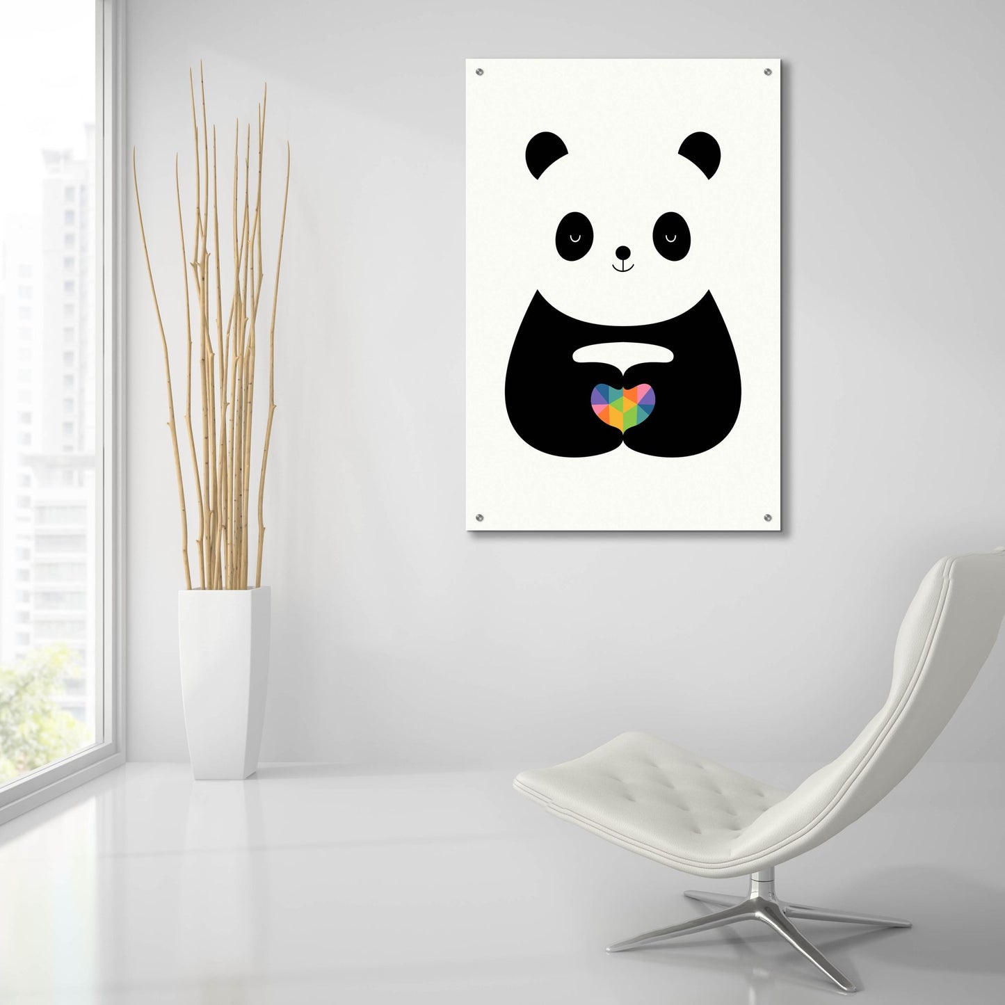 Epic Art 'Panda Love' by Andy Westface, Acrylic Glass Wall Art,24x36