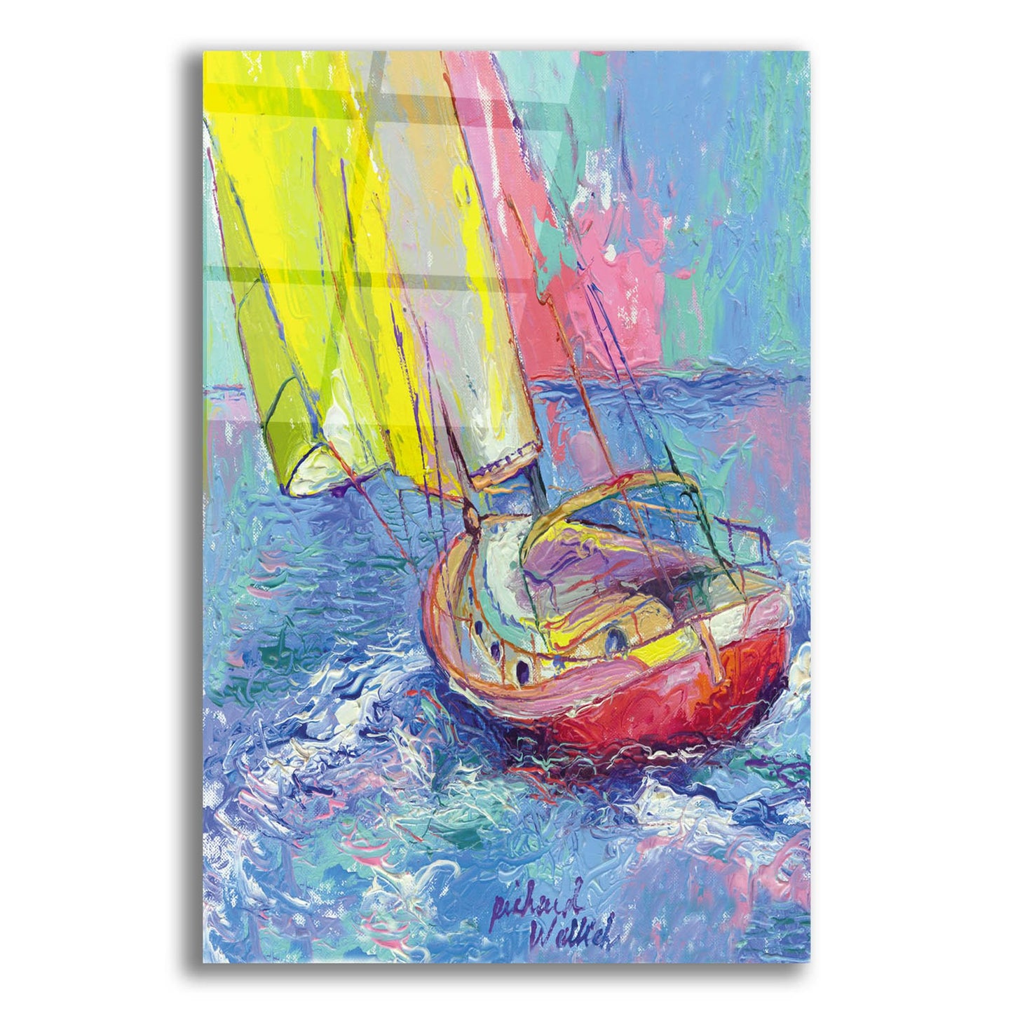 Epic Art 'Sailboat' by Richard Wallich, Acrylic Glass Wall Art