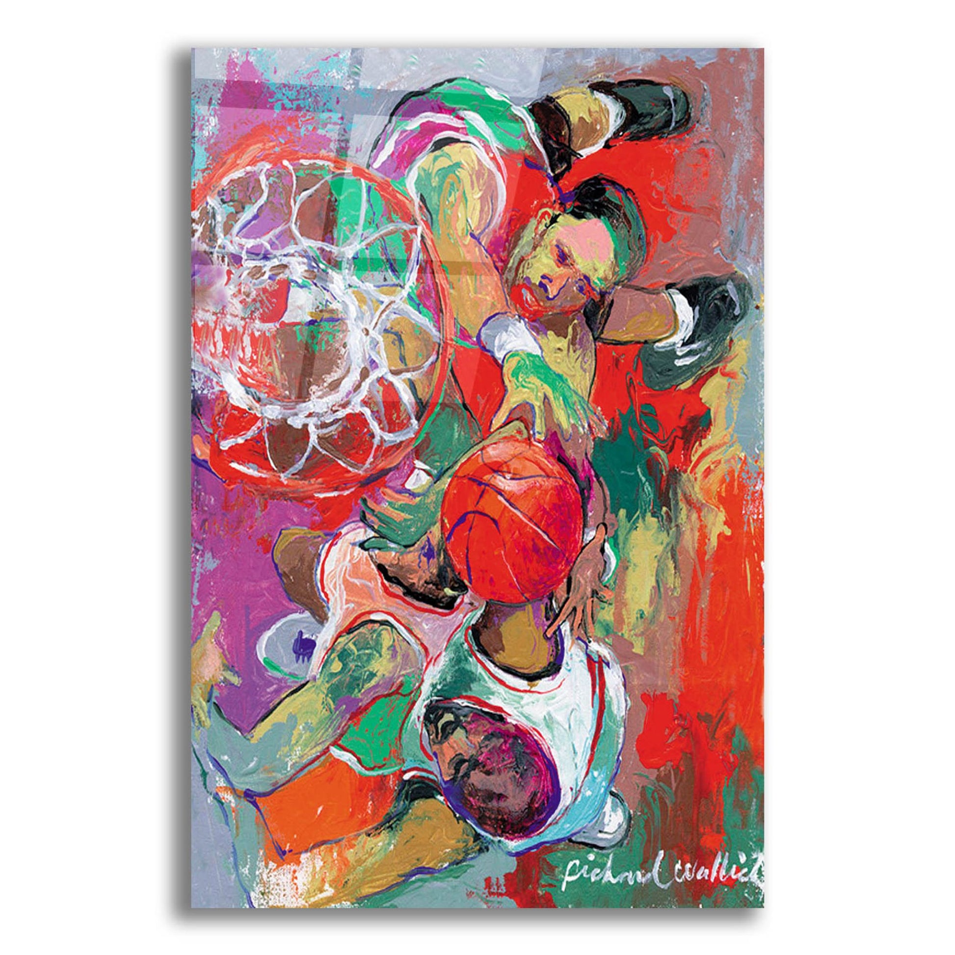 Epic Art 'Basketball' by Richard Wallich, Acrylic Glass Wall Art