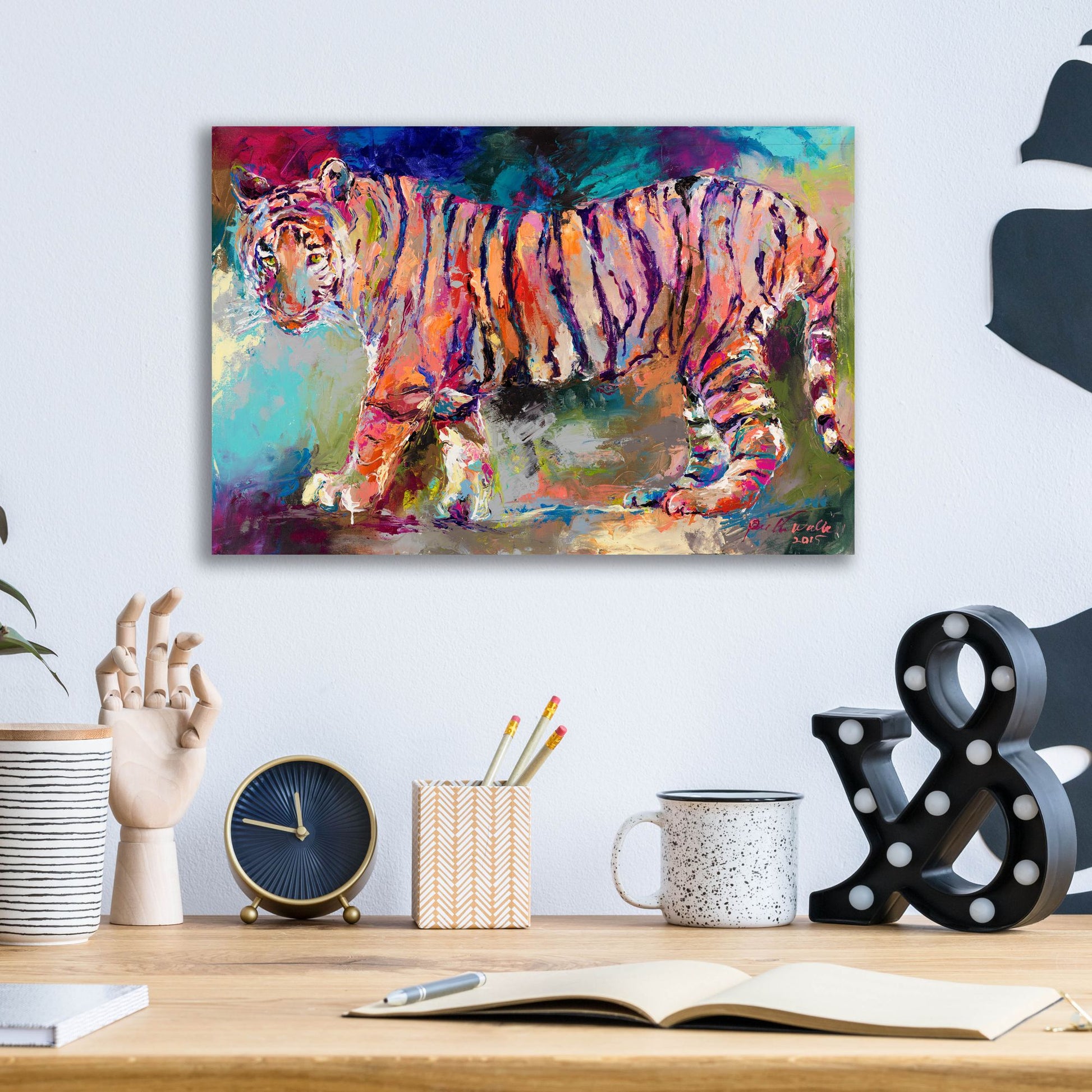 Epic Art 'Bengal Tiger' by Richard Wallich, Acrylic Glass Wall Art,16x12