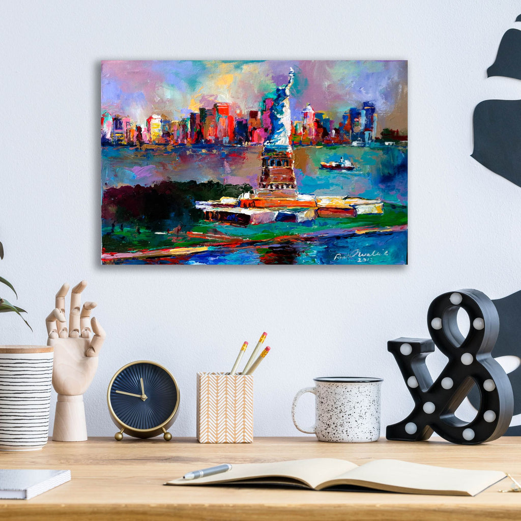 Epic Art 'New York' by Richard Wallich, Acrylic Glass Wall Art,16x12
