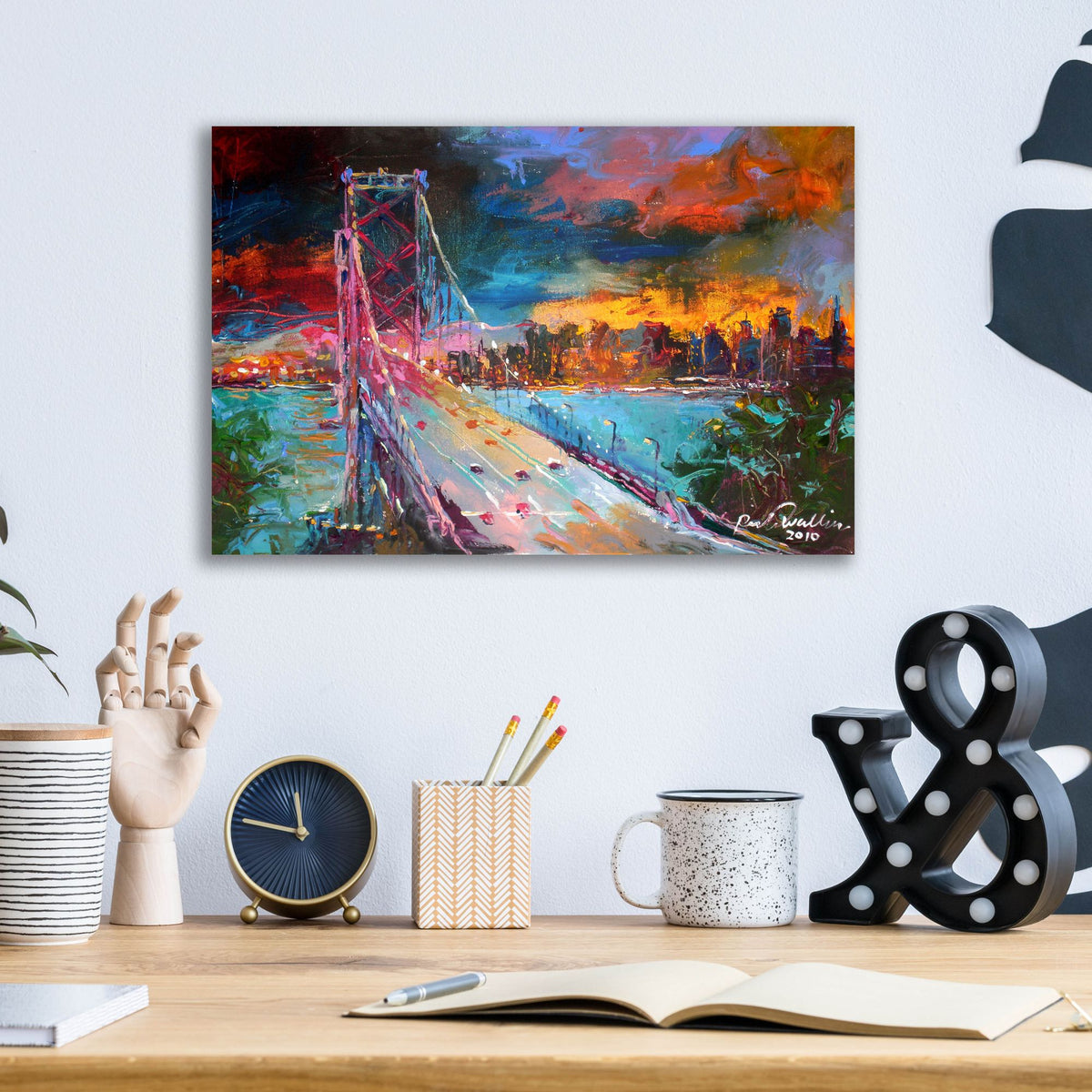 Epic Art 'San Fran' by Richard Wallich, Acrylic Glass Wall Art,16x12