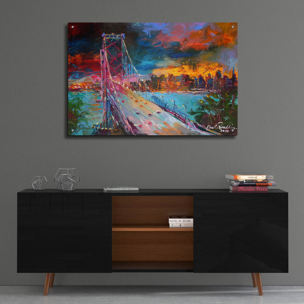 Epic Art 'San Fran' by Richard Wallich, Acrylic Glass Wall Art,36x24