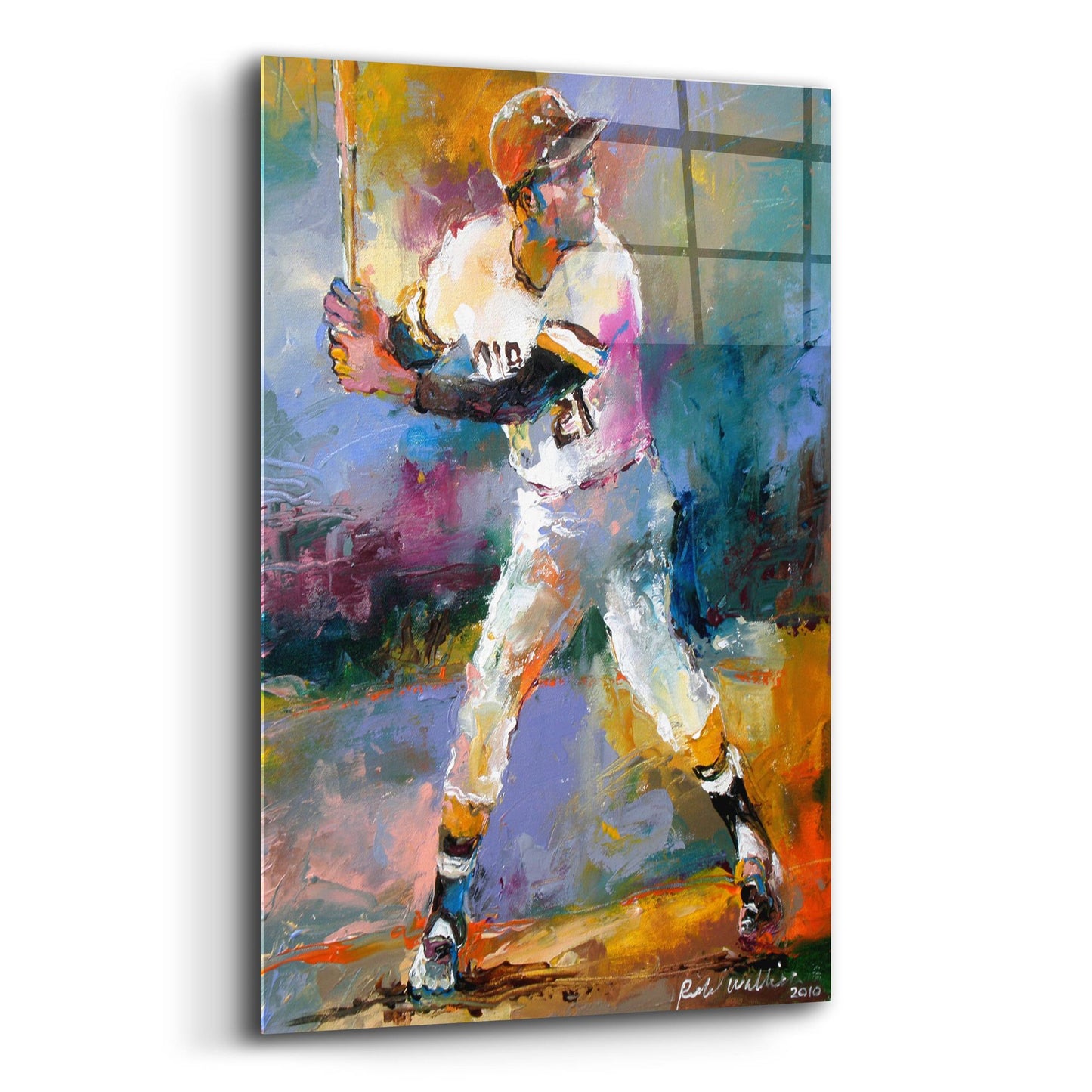 Epic Art 'Roberto Clemente' by Richard Wallich, Acrylic Glass Wall Art,12x16