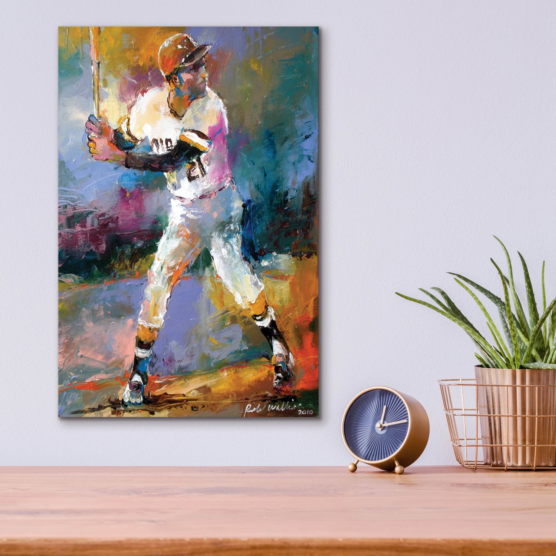 Epic Art 'Roberto Clemente' by Richard Wallich, Acrylic Glass Wall Art,12x16