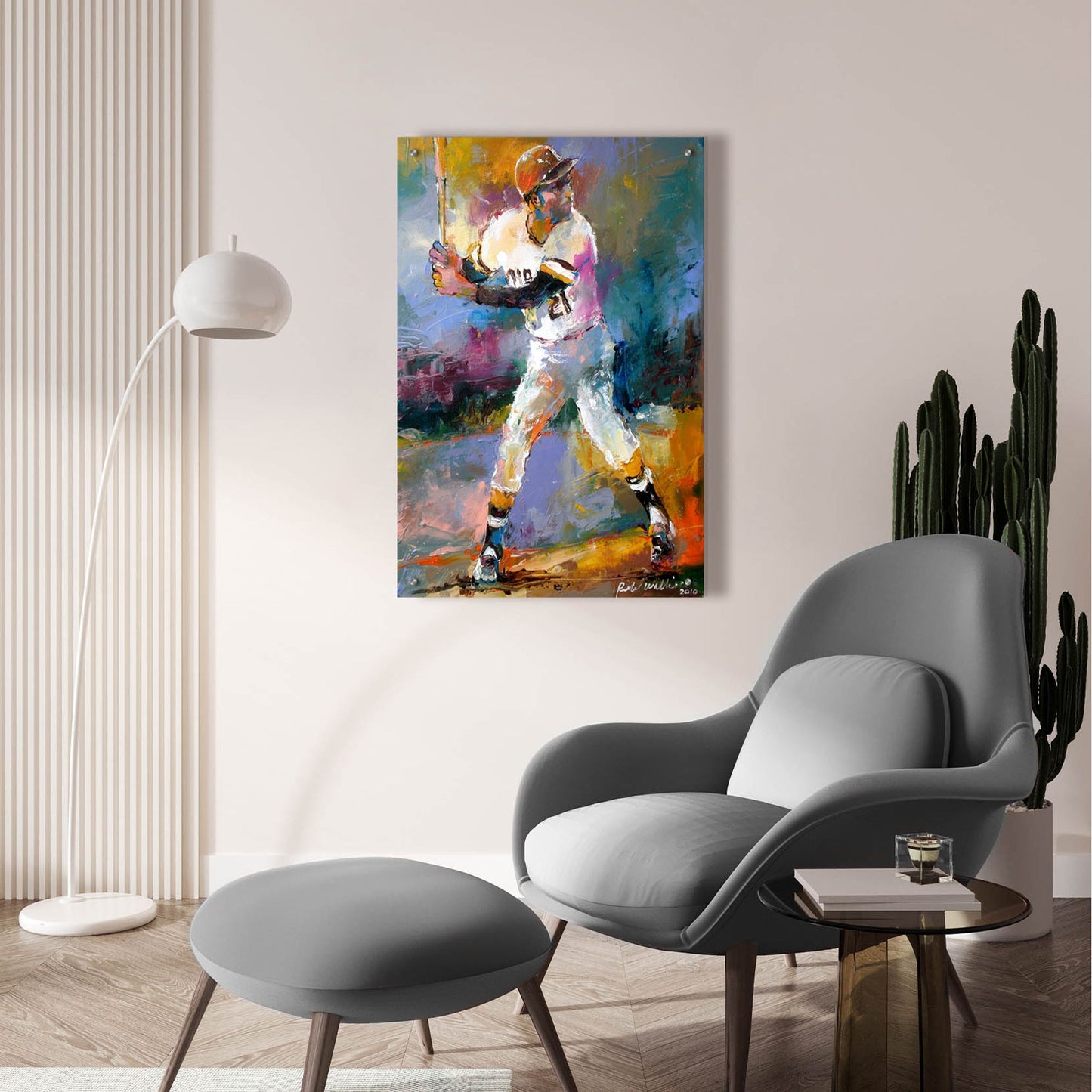 Epic Art 'Roberto Clemente' by Richard Wallich, Acrylic Glass Wall Art,24x36