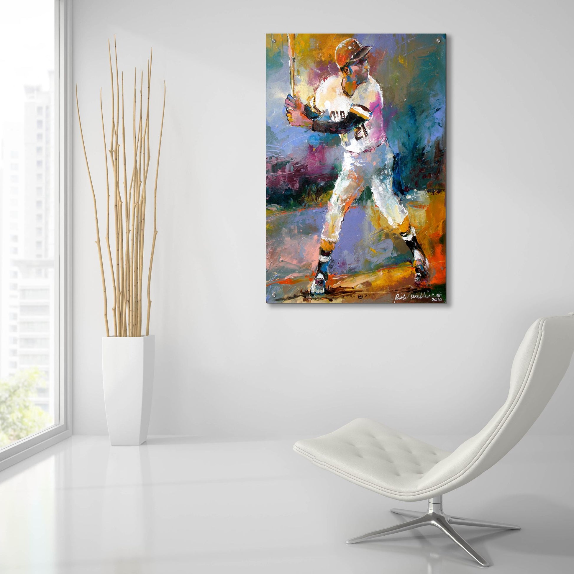 Epic Art 'Roberto Clemente' by Richard Wallich, Acrylic Glass Wall Art,24x36