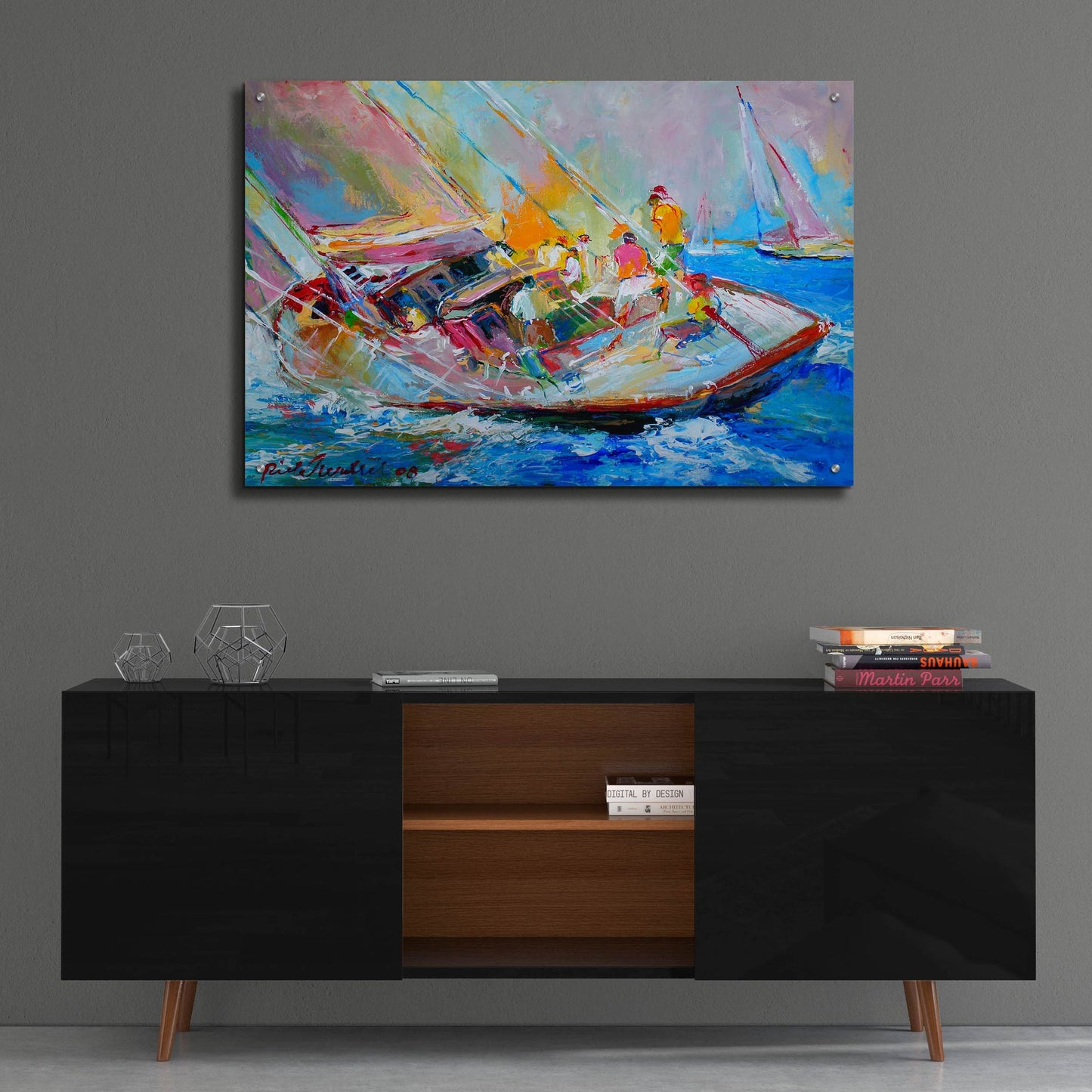 Epic Art 'Sail' by Richard Wallich, Acrylic Glass Wall Art,36x24