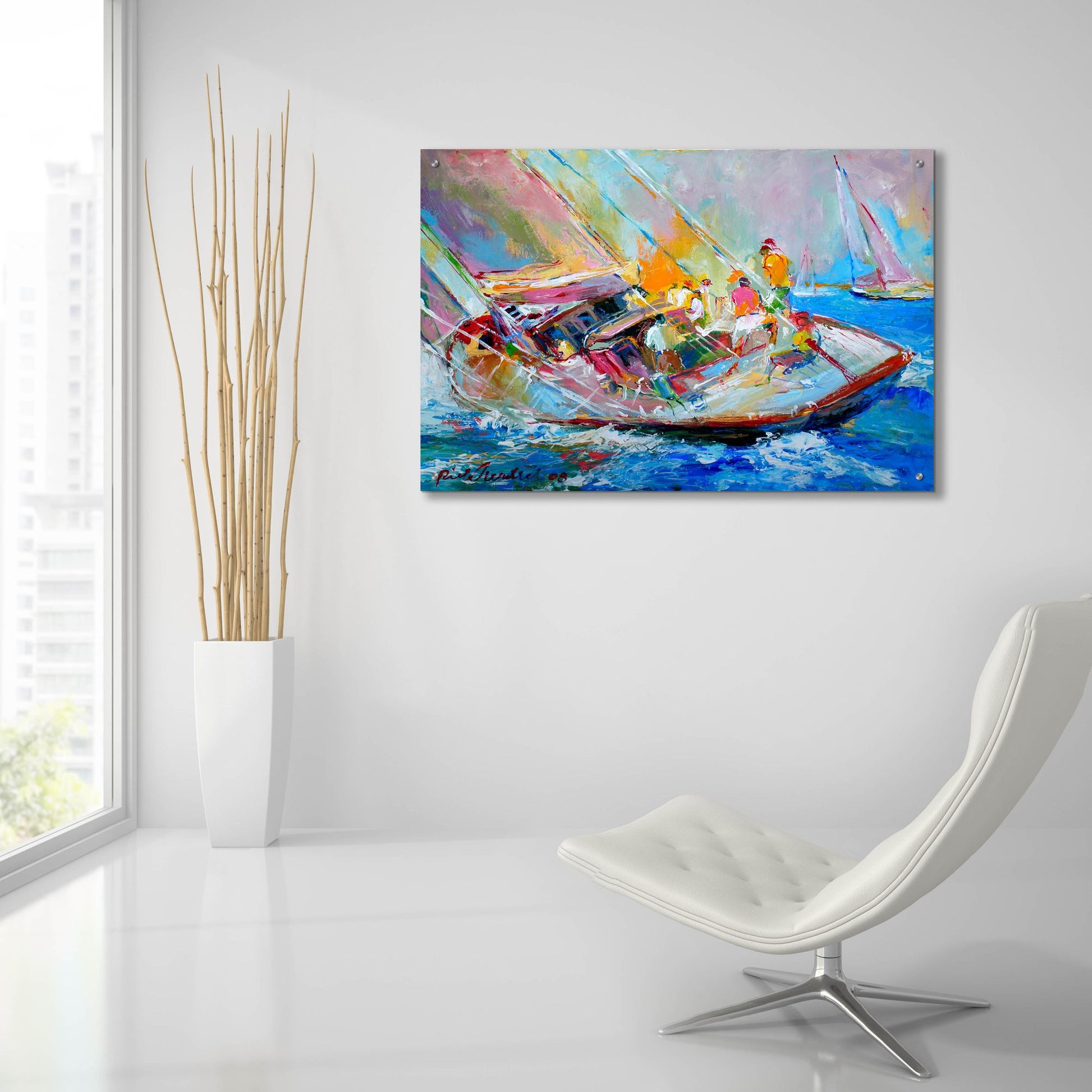 Epic Art 'Sail' by Richard Wallich, Acrylic Glass Wall Art,36x24