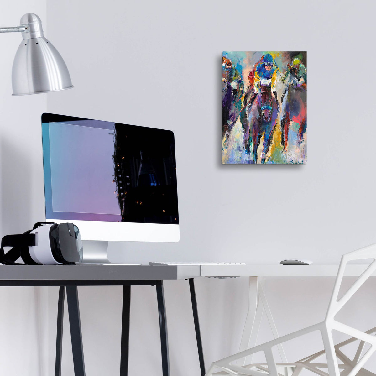Epic Art 'Jockeys' by Richard Wallich, Acrylic Glass Wall Art,12x16