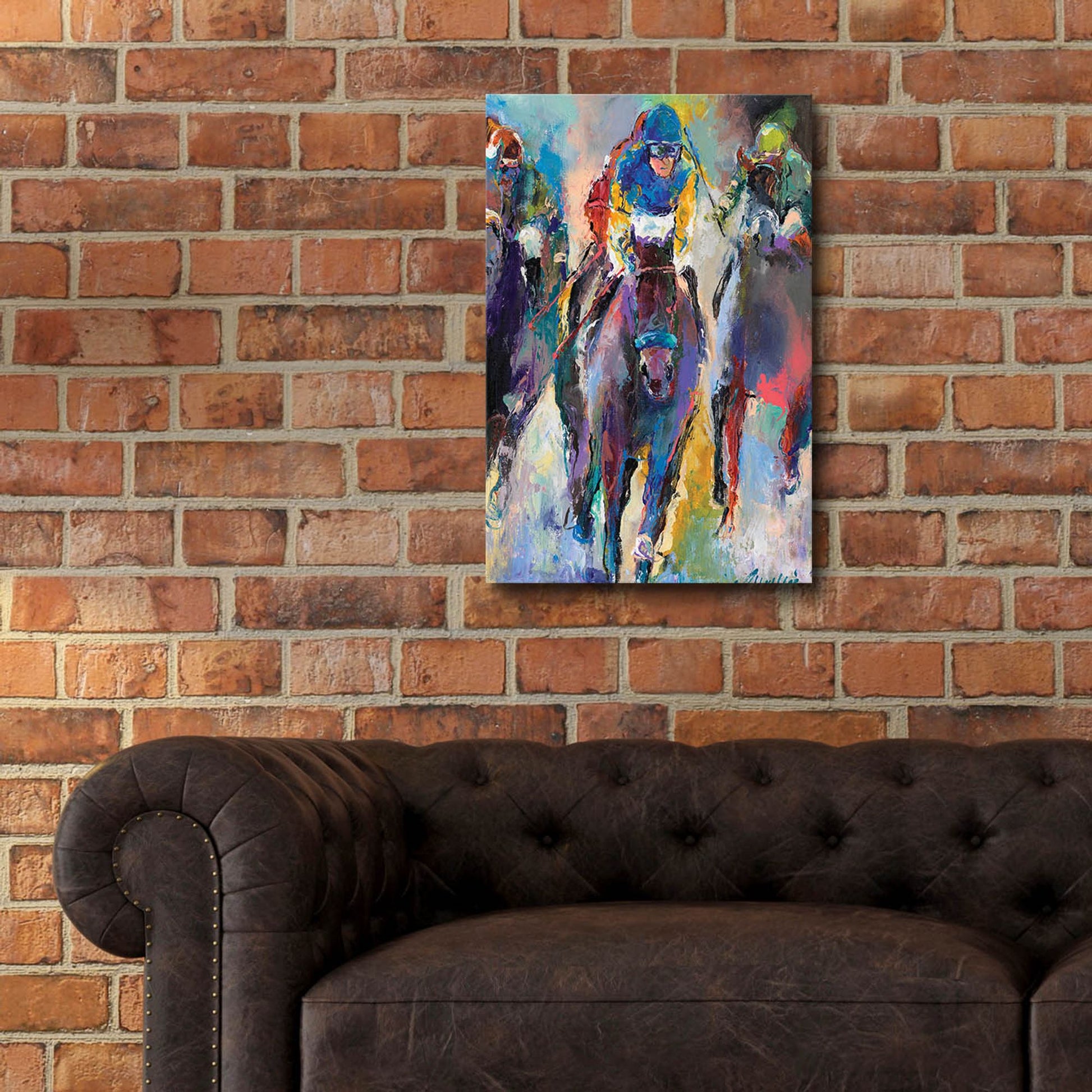 Epic Art 'Jockeys' by Richard Wallich, Acrylic Glass Wall Art,16x24