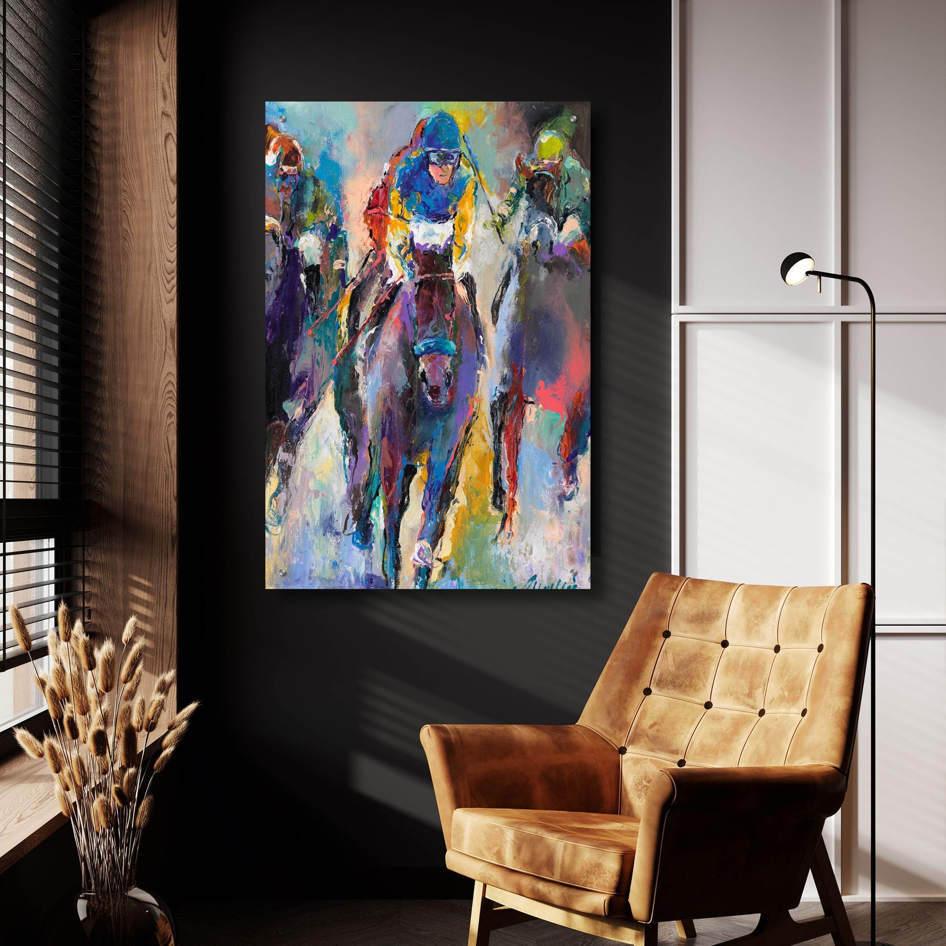 Epic Art 'Jockeys' by Richard Wallich, Acrylic Glass Wall Art,24x36