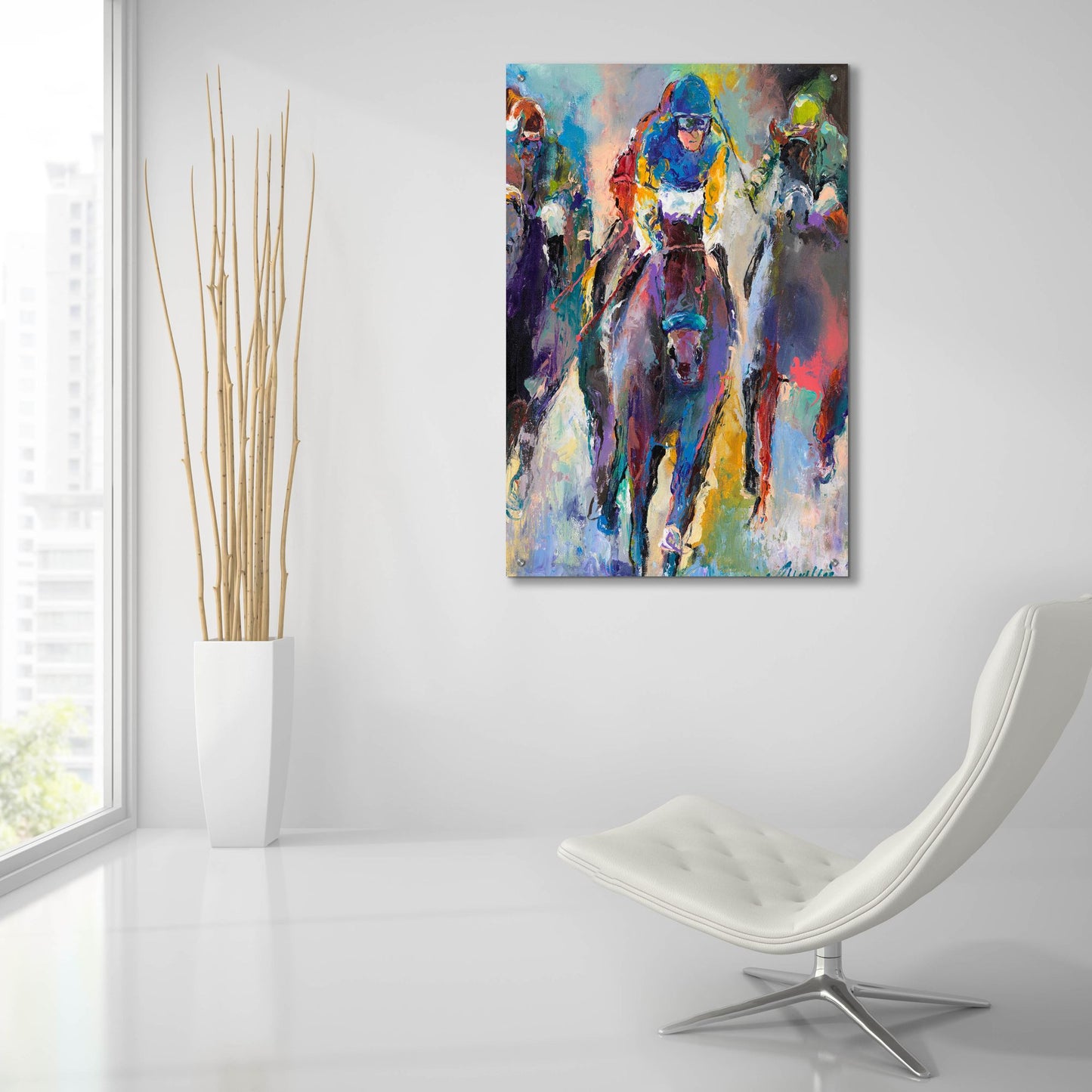 Epic Art 'Jockeys' by Richard Wallich, Acrylic Glass Wall Art,24x36