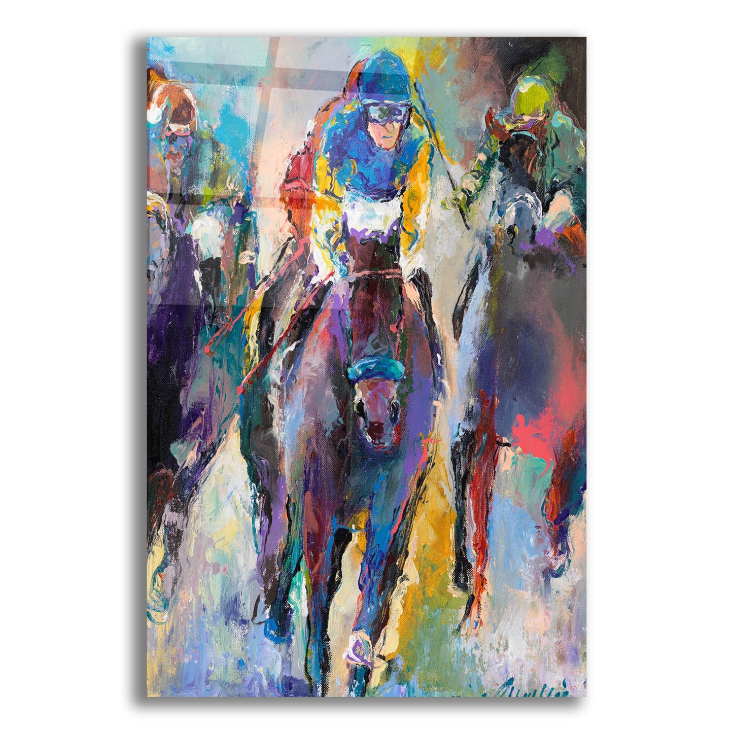 Epic Art 'Jockeys' by Richard Wallich, Acrylic Glass Wall Art