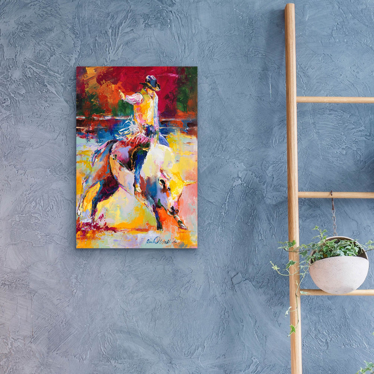 Epic Art 'Rodeo' by Richard Wallich, Acrylic Glass Wall Art,16x24
