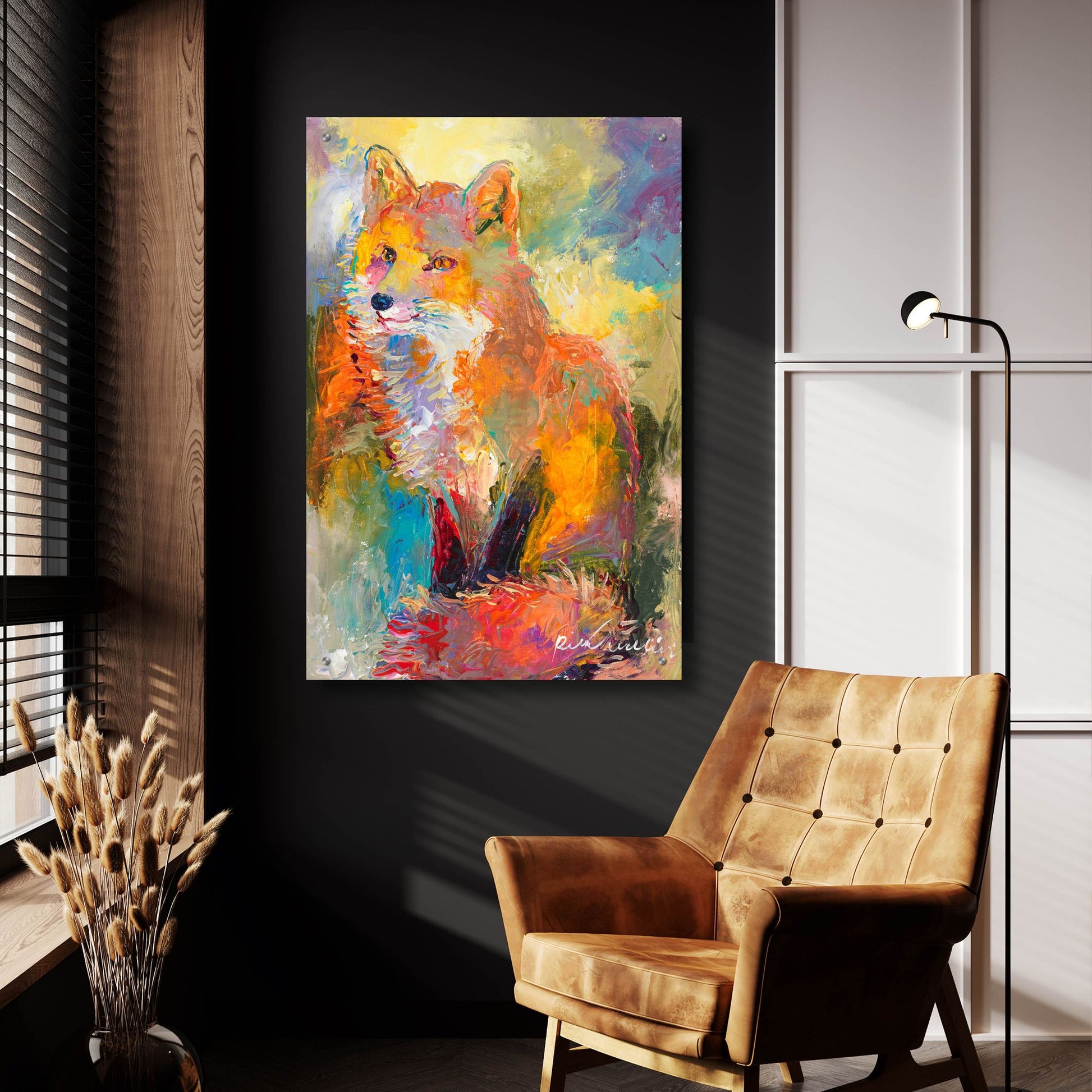 Epic Art 'Fox' by Richard Wallich, Acrylic Glass Wall Art,24x36