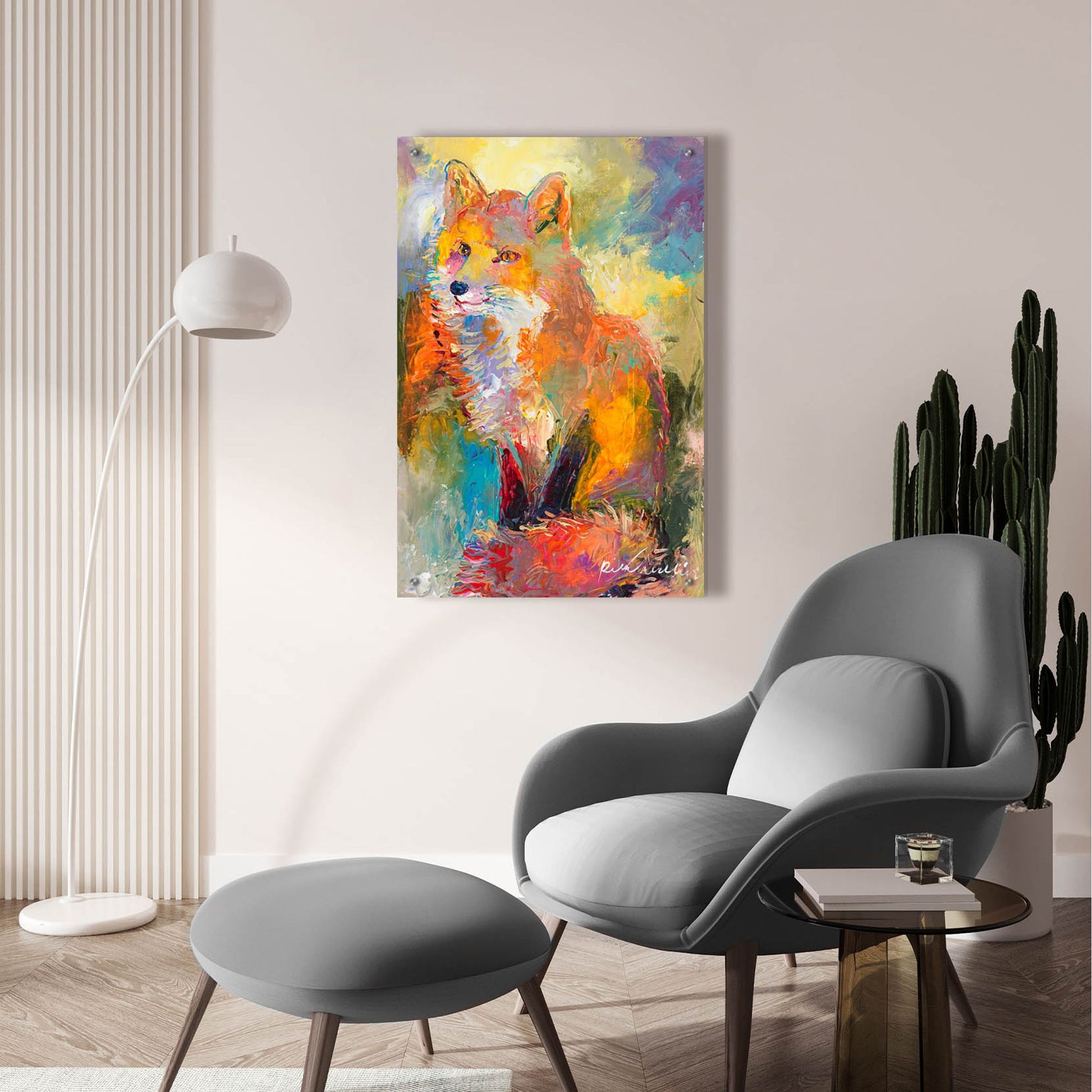 Epic Art 'Fox' by Richard Wallich, Acrylic Glass Wall Art,24x36