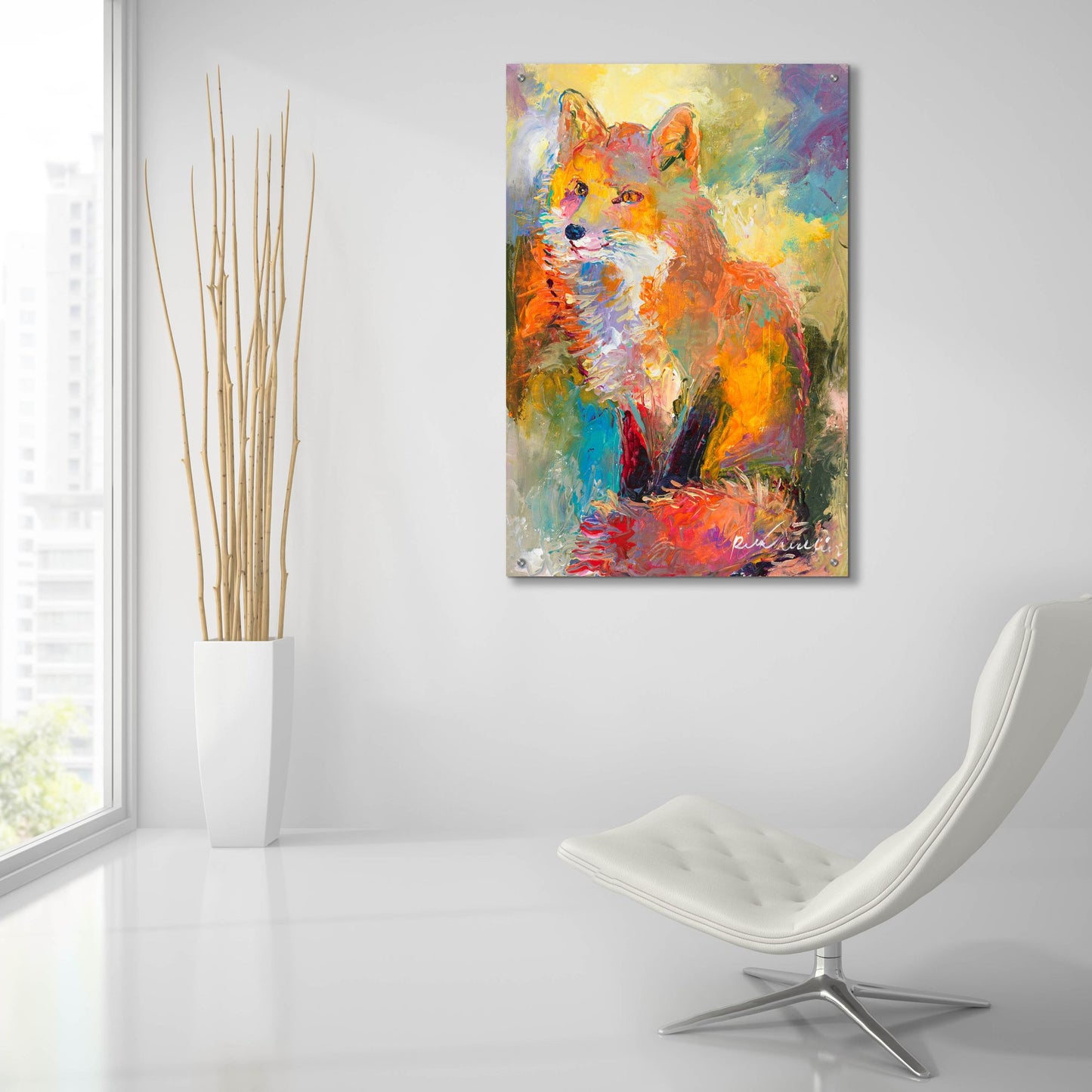 Epic Art 'Fox' by Richard Wallich, Acrylic Glass Wall Art,24x36