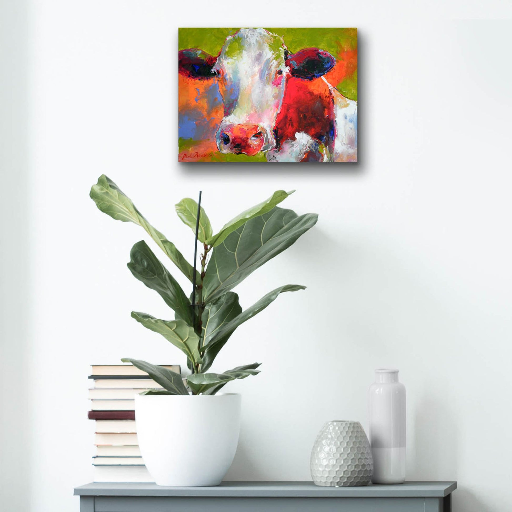 Epic Art 'Art Cow' by Richard Wallich, Acrylic Glass Wall Art,16x12