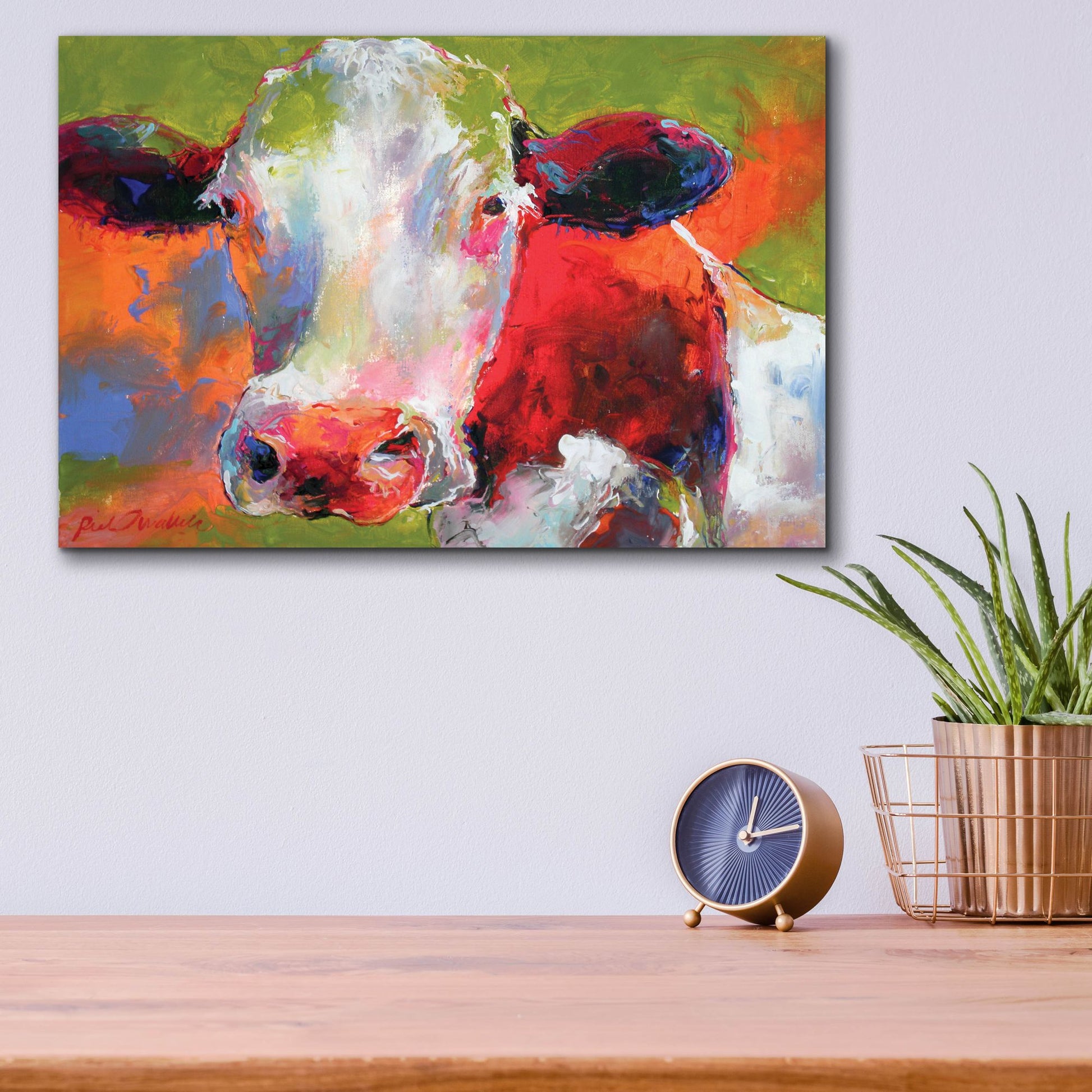 Epic Art 'Art Cow' by Richard Wallich, Acrylic Glass Wall Art,16x12