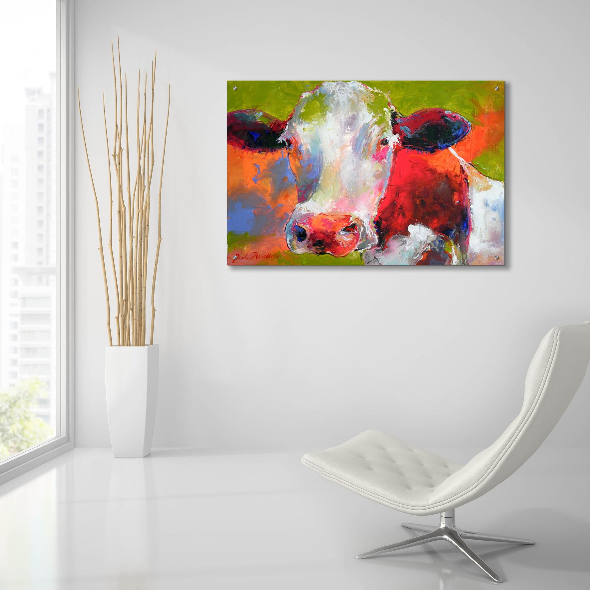 Epic Art 'Art Cow' by Richard Wallich, Acrylic Glass Wall Art,36x24