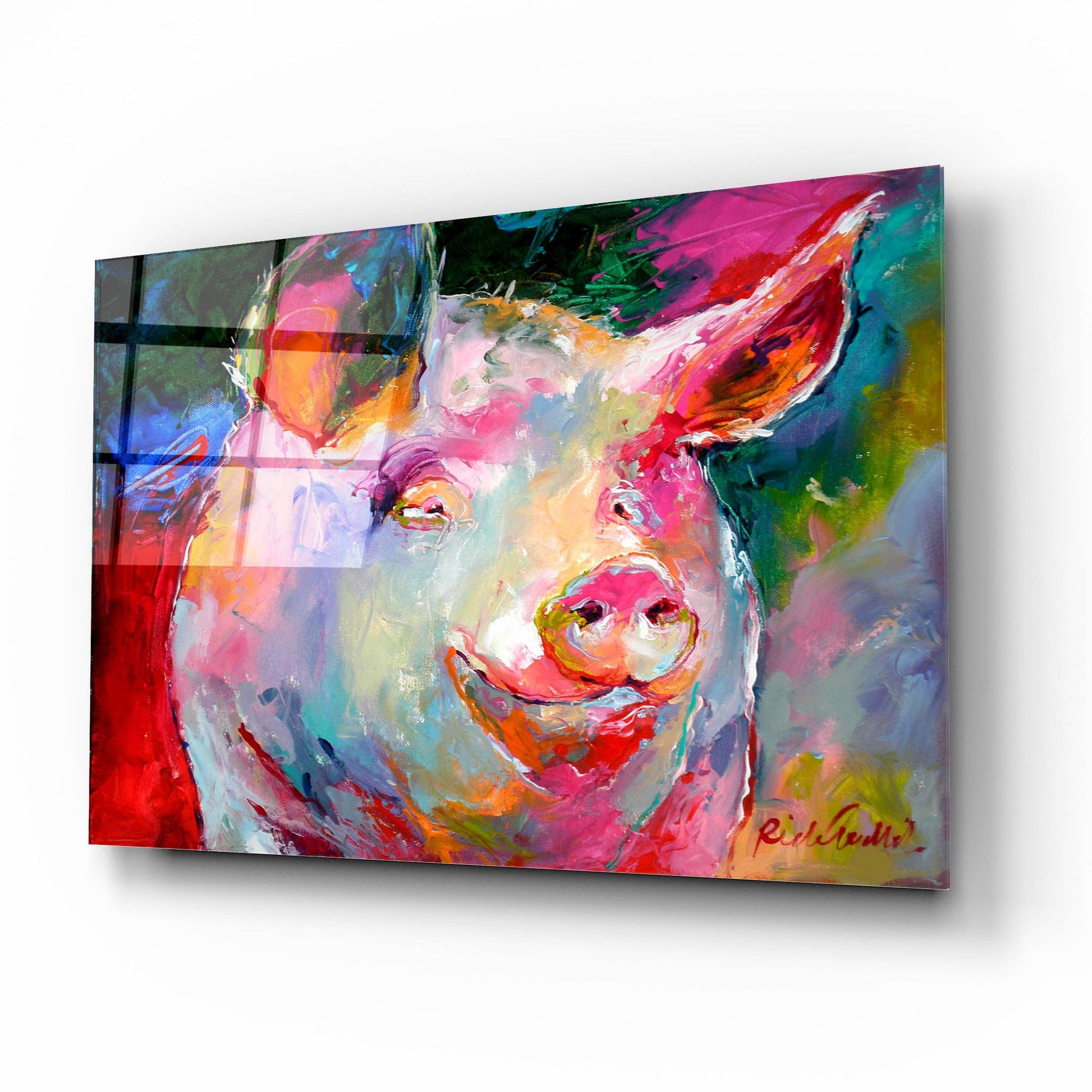 Epic Art 'Art Pig 1' by Richard Wallich, Acrylic Glass Wall Art,16x12