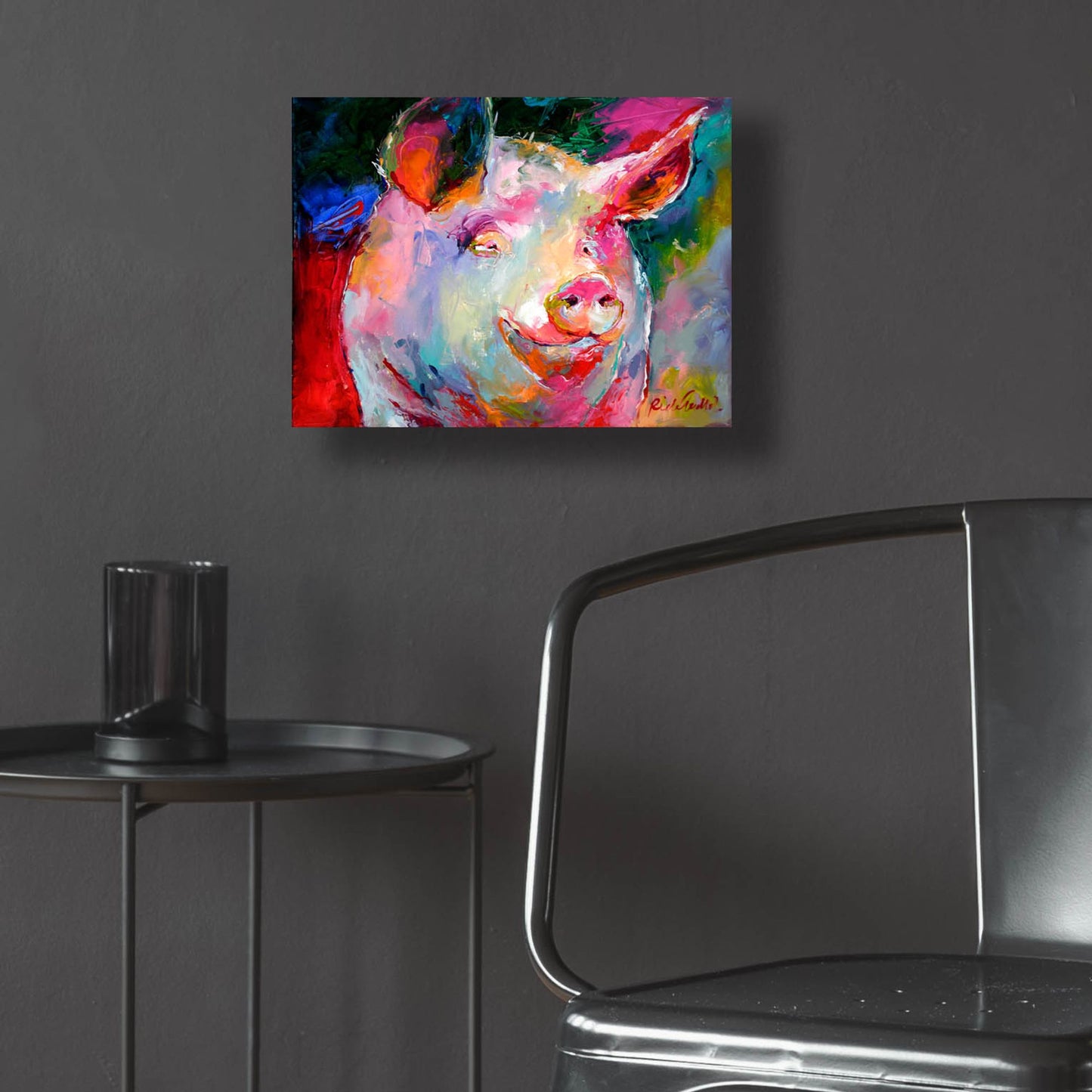 Epic Art 'Art Pig 1' by Richard Wallich, Acrylic Glass Wall Art,16x12