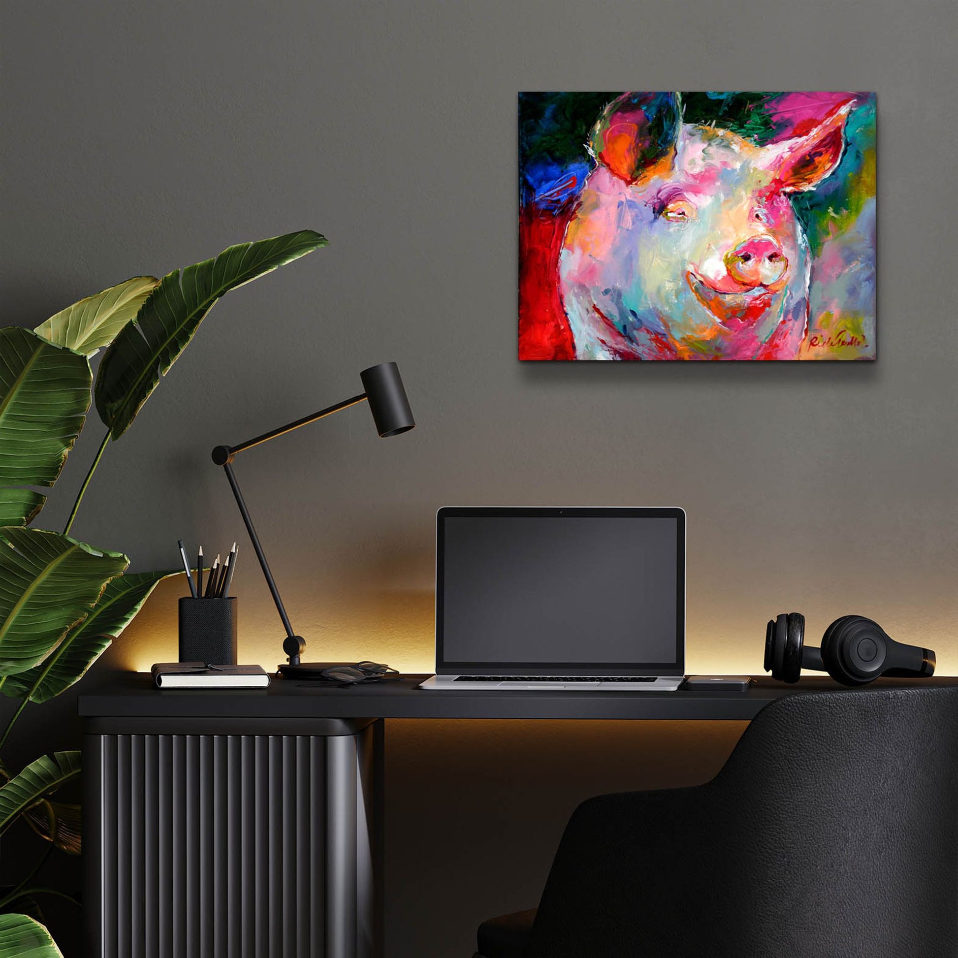 Epic Art 'Art Pig 1' by Richard Wallich, Acrylic Glass Wall Art,16x12