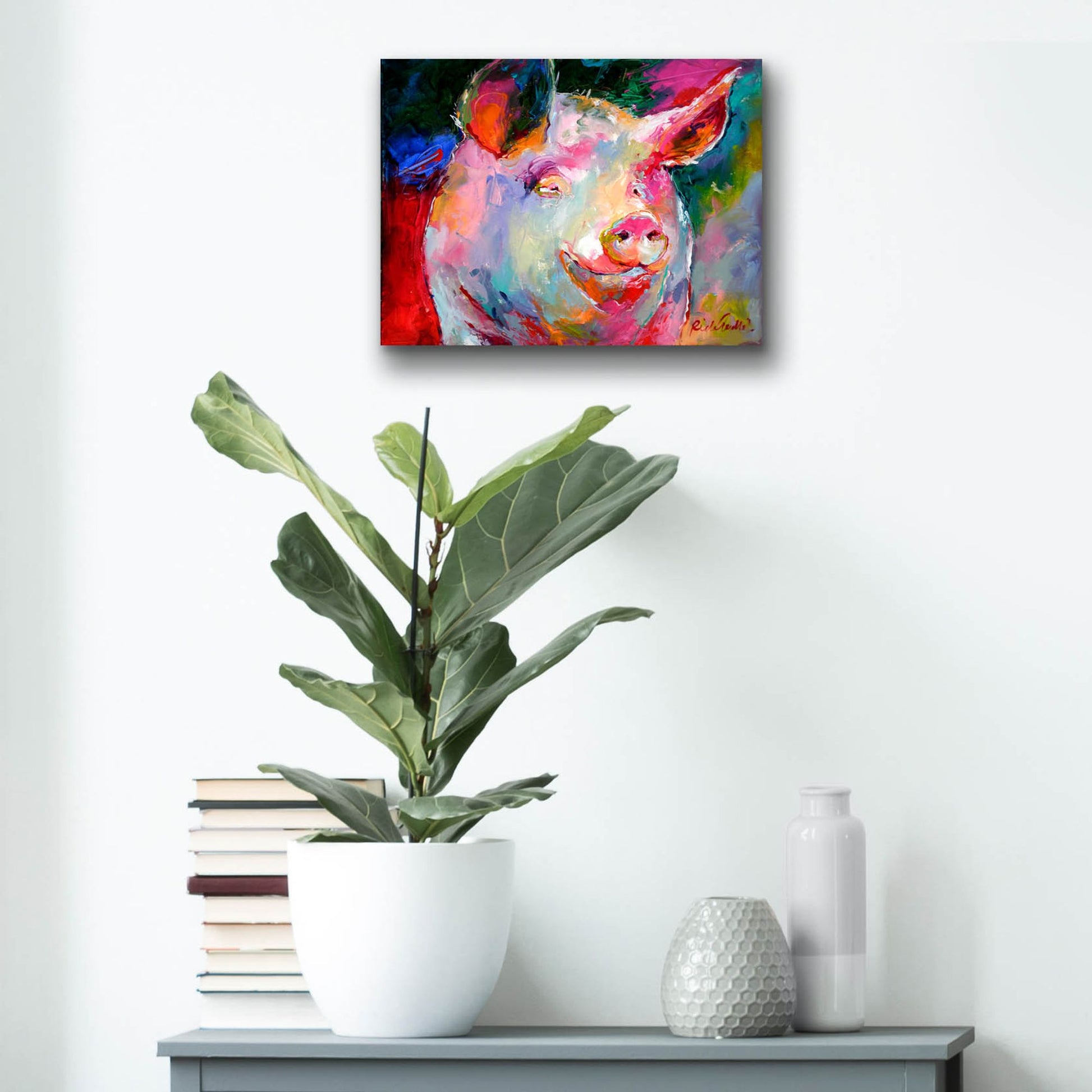 Epic Art 'Art Pig 1' by Richard Wallich, Acrylic Glass Wall Art,16x12