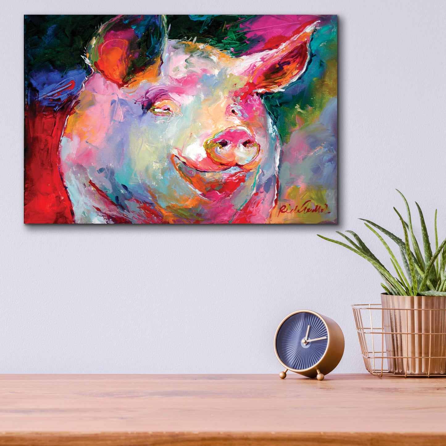 Epic Art 'Art Pig 1' by Richard Wallich, Acrylic Glass Wall Art,16x12