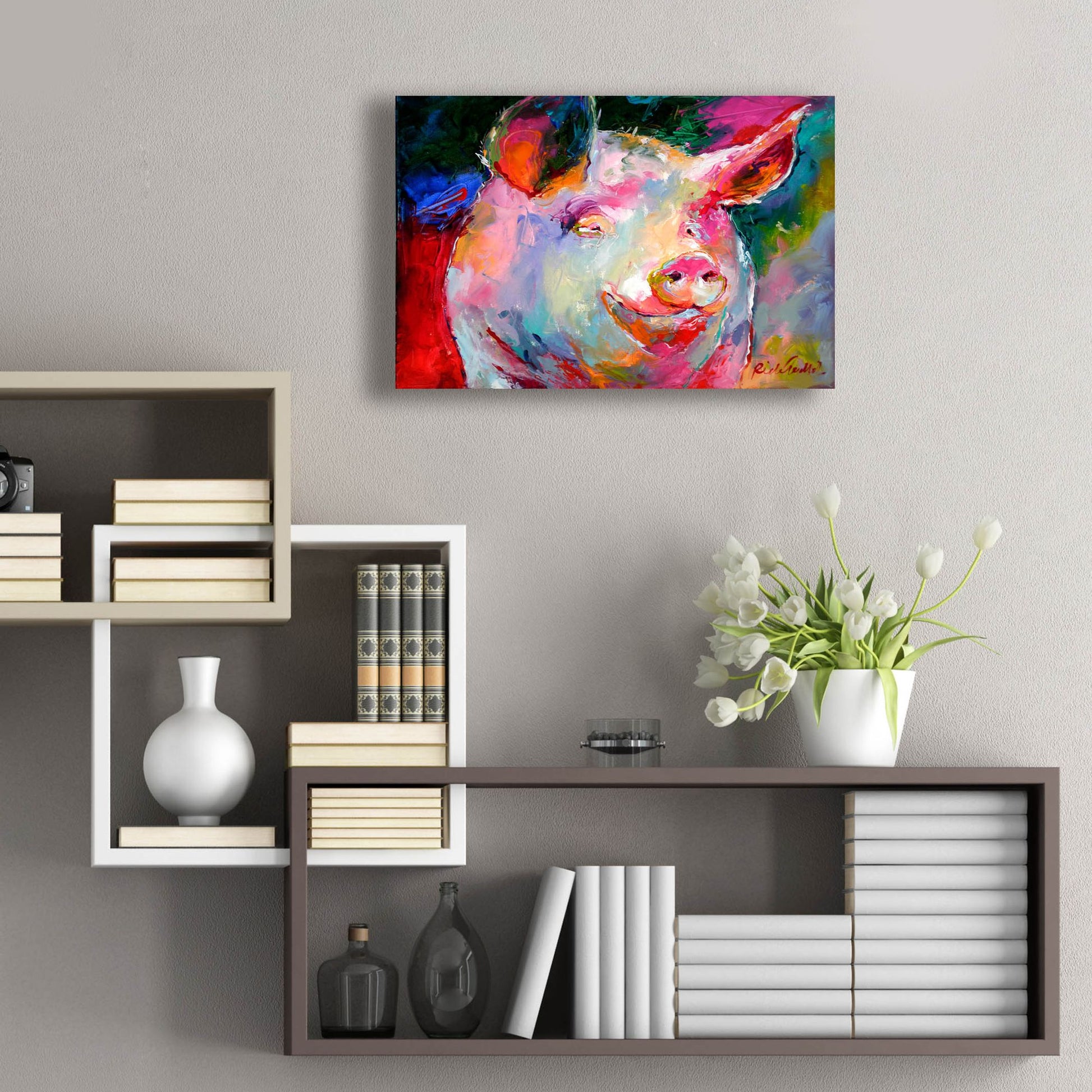 Epic Art 'Art Pig 1' by Richard Wallich, Acrylic Glass Wall Art,24x16