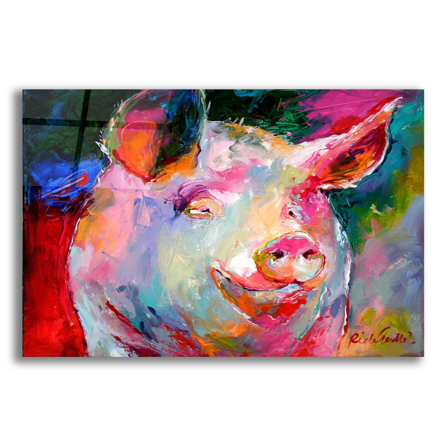 Epic Art 'Art Pig 1' by Richard Wallich, Acrylic Glass Wall Art,24x16