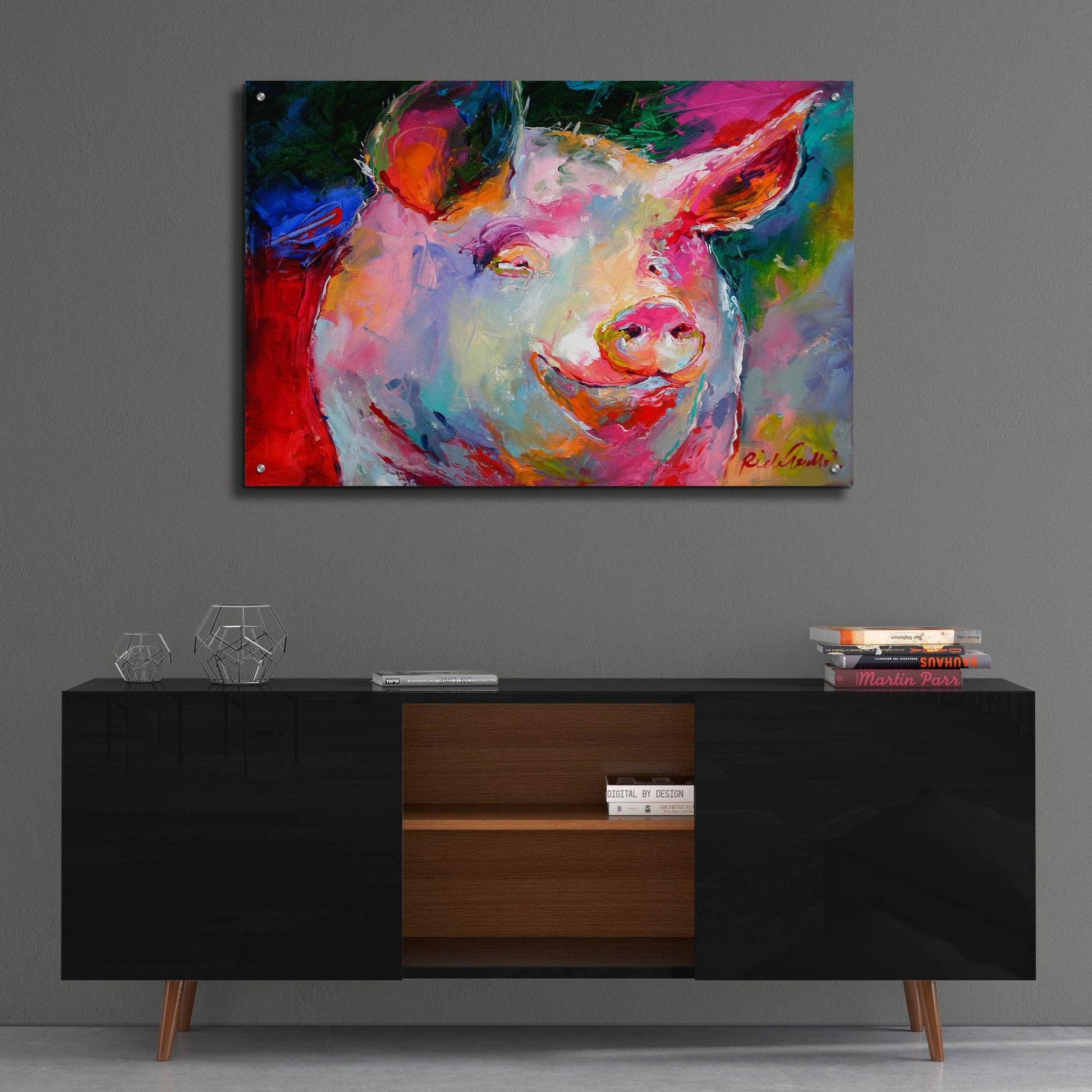 Epic Art 'Art Pig 1' by Richard Wallich, Acrylic Glass Wall Art,36x24